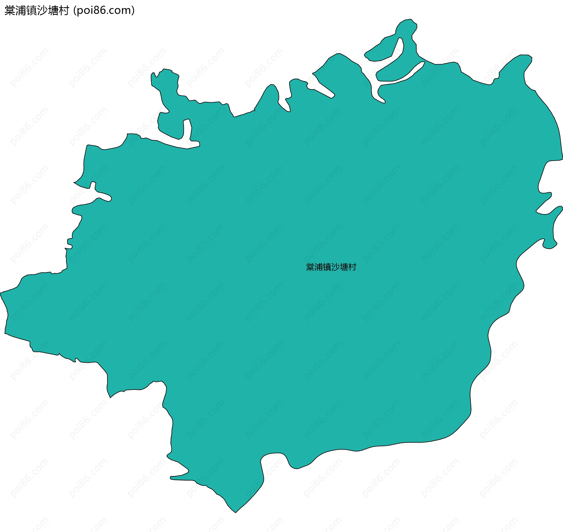棠浦镇沙塘村边界地图