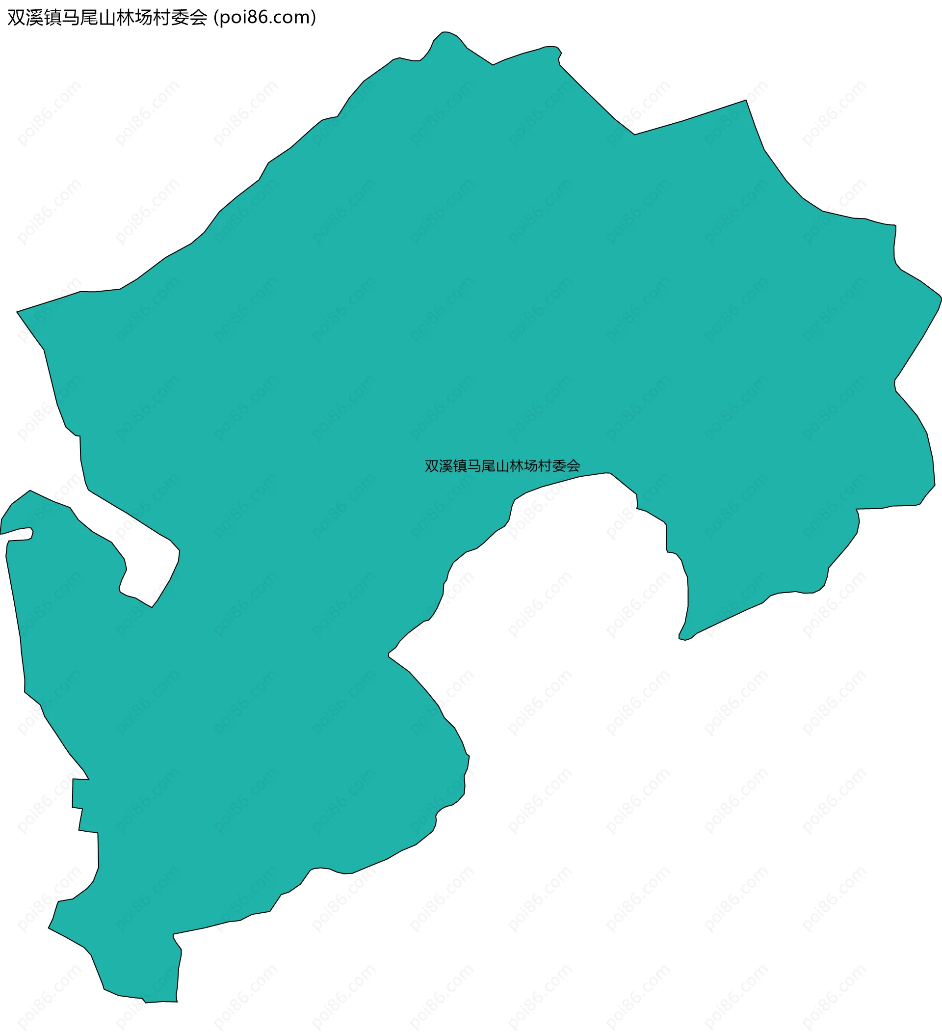 双溪镇马尾山林场村委会边界地图