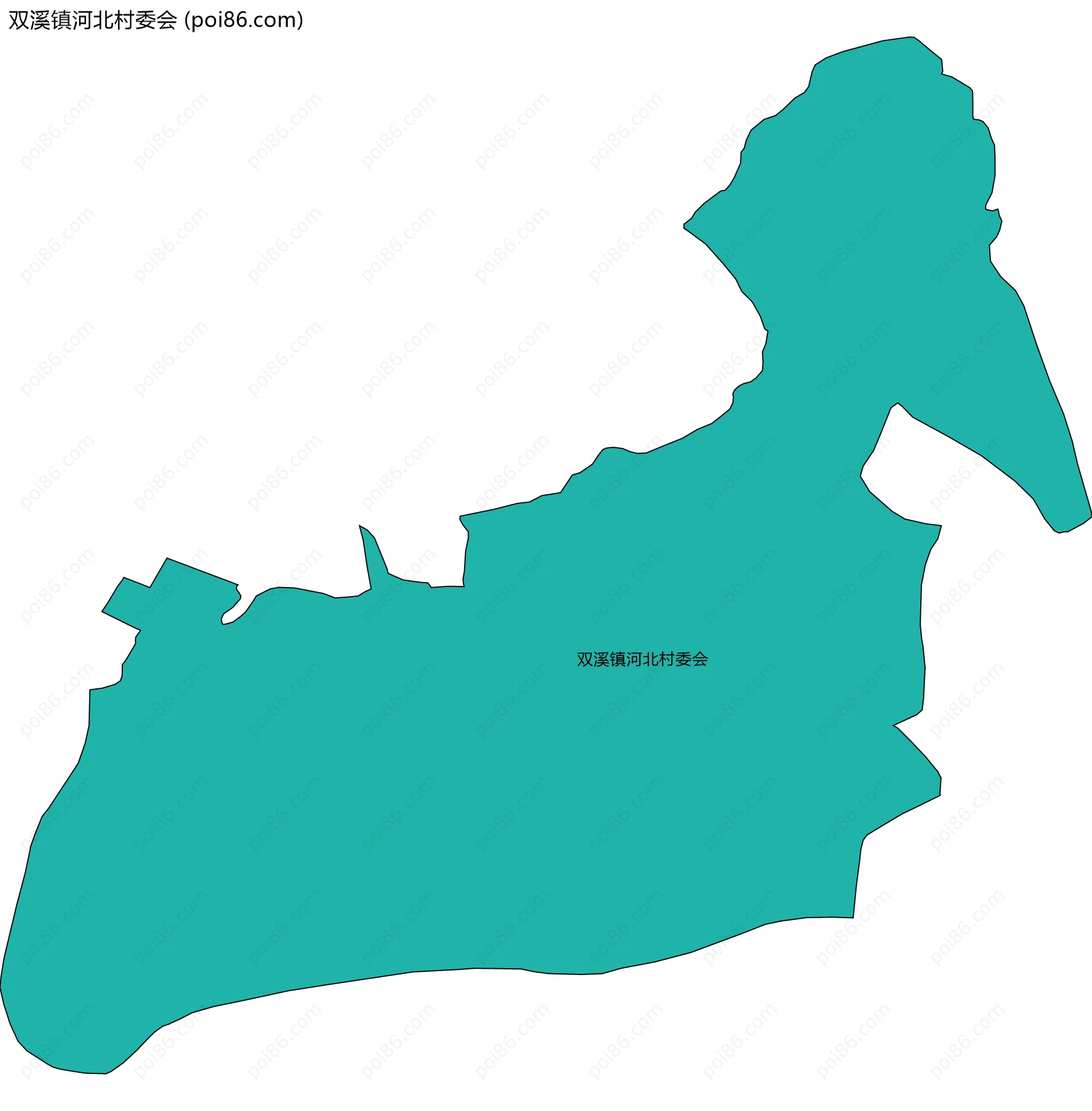 双溪镇河北村委会边界地图