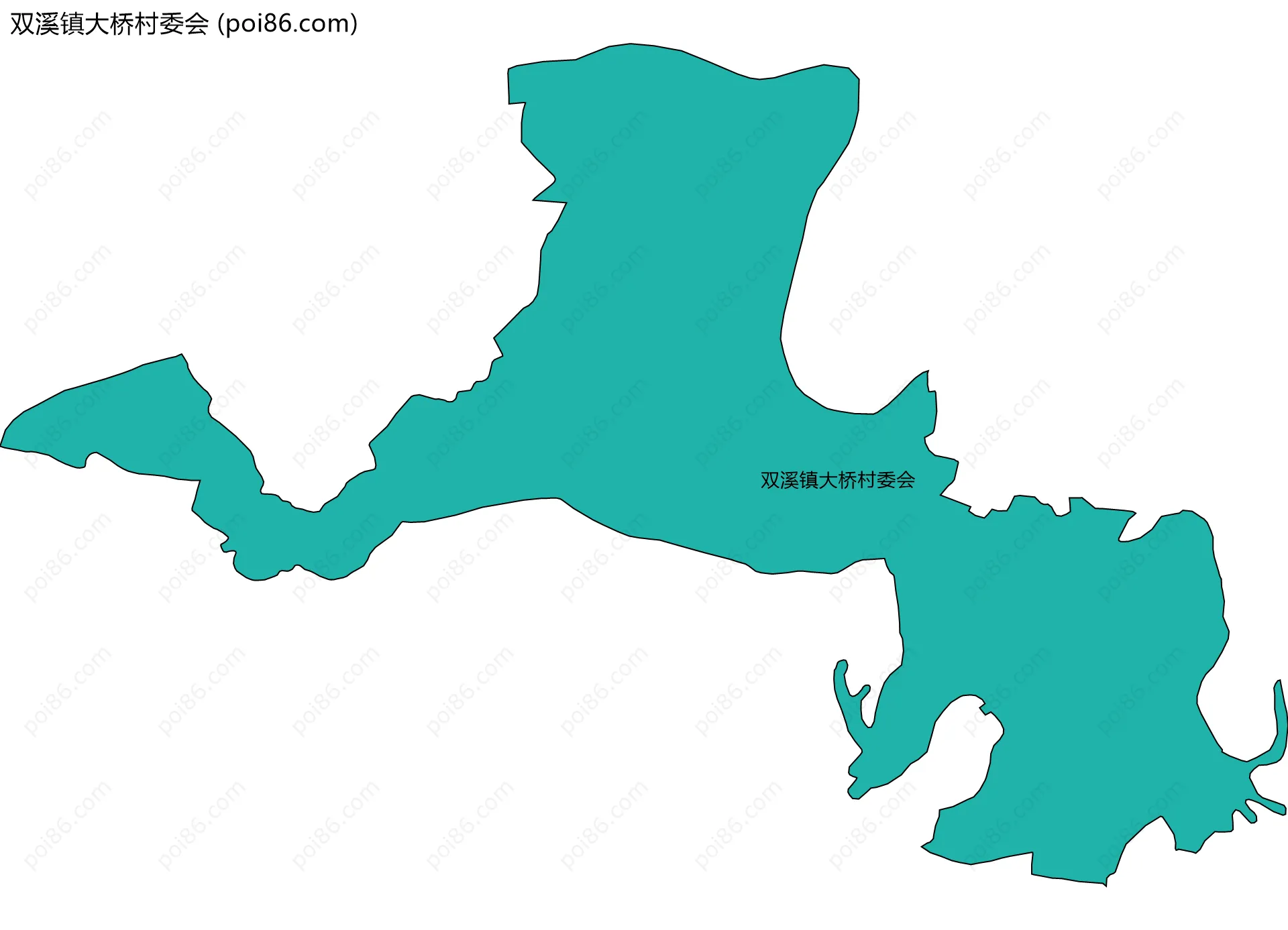 双溪镇大桥村委会边界地图