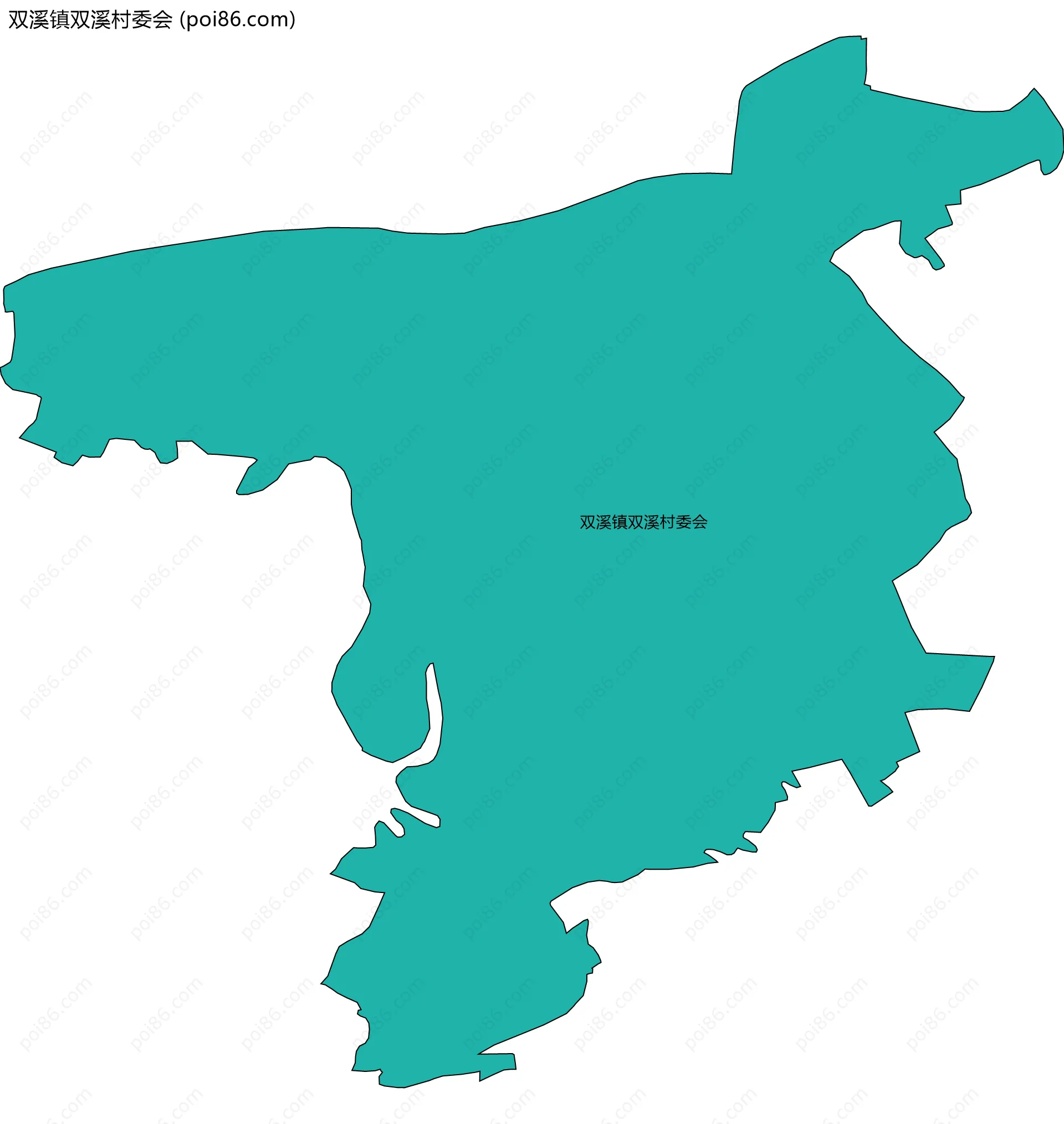 双溪镇双溪村委会边界地图