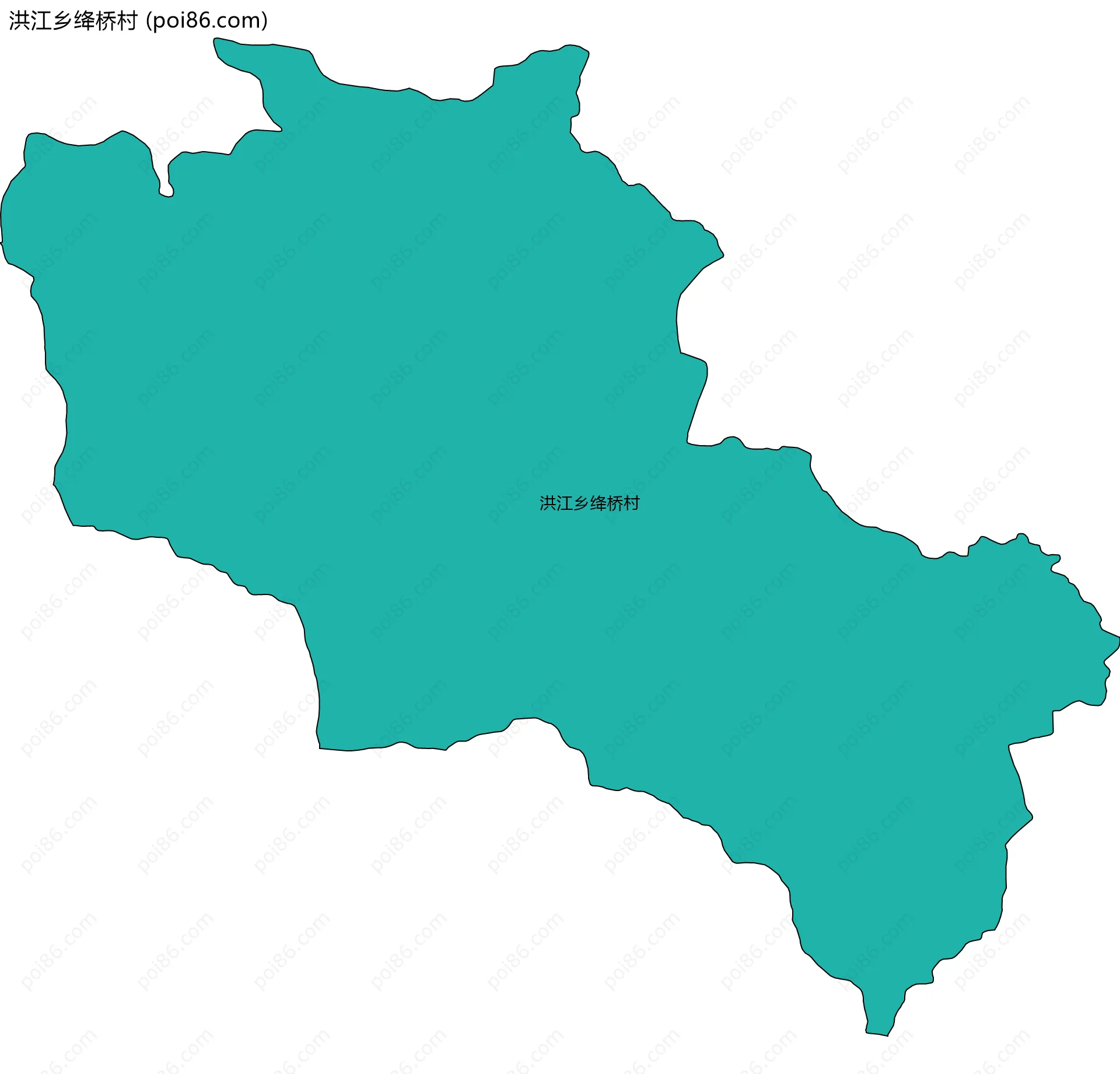 洪江乡绛桥村边界地图