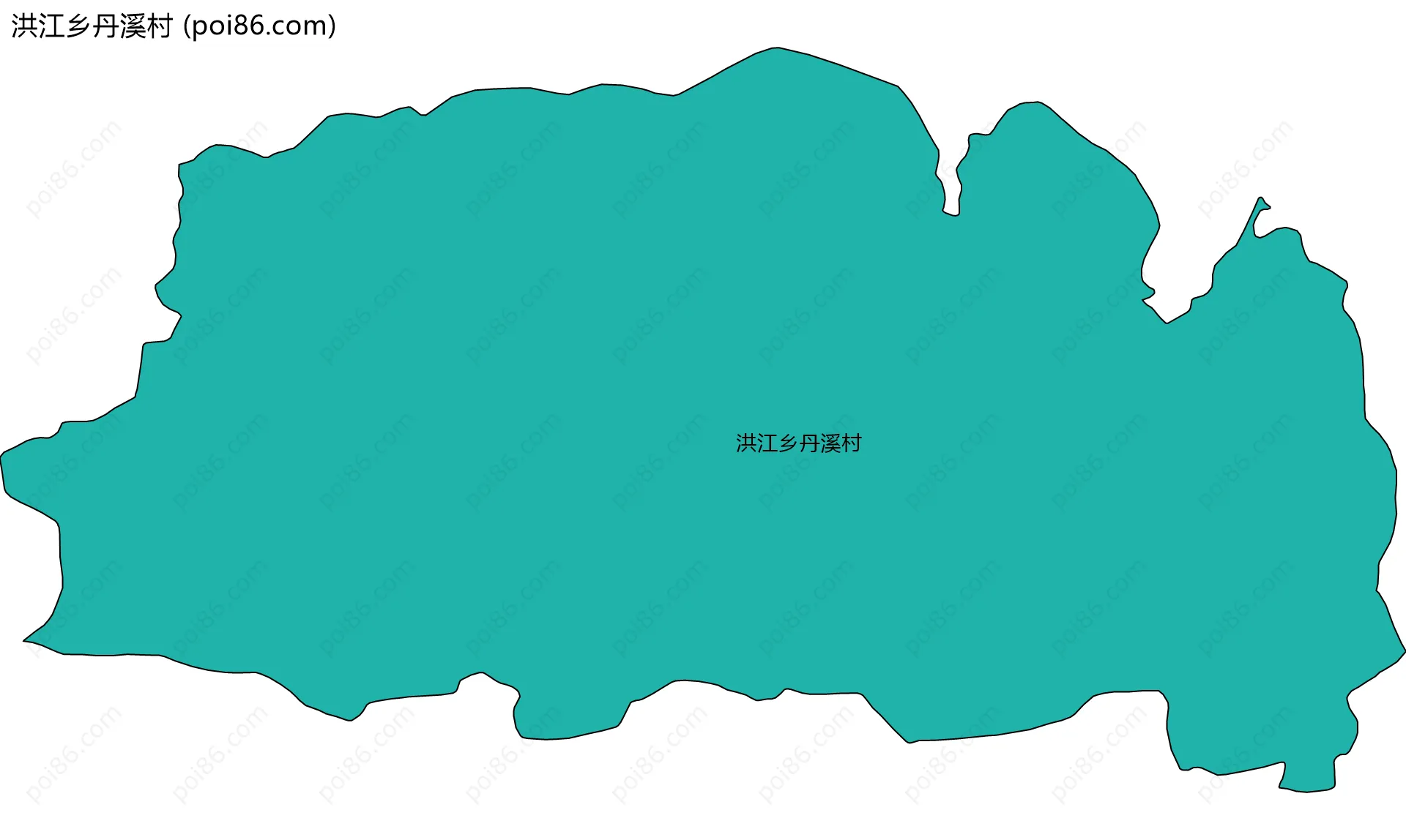 洪江乡丹溪村边界地图