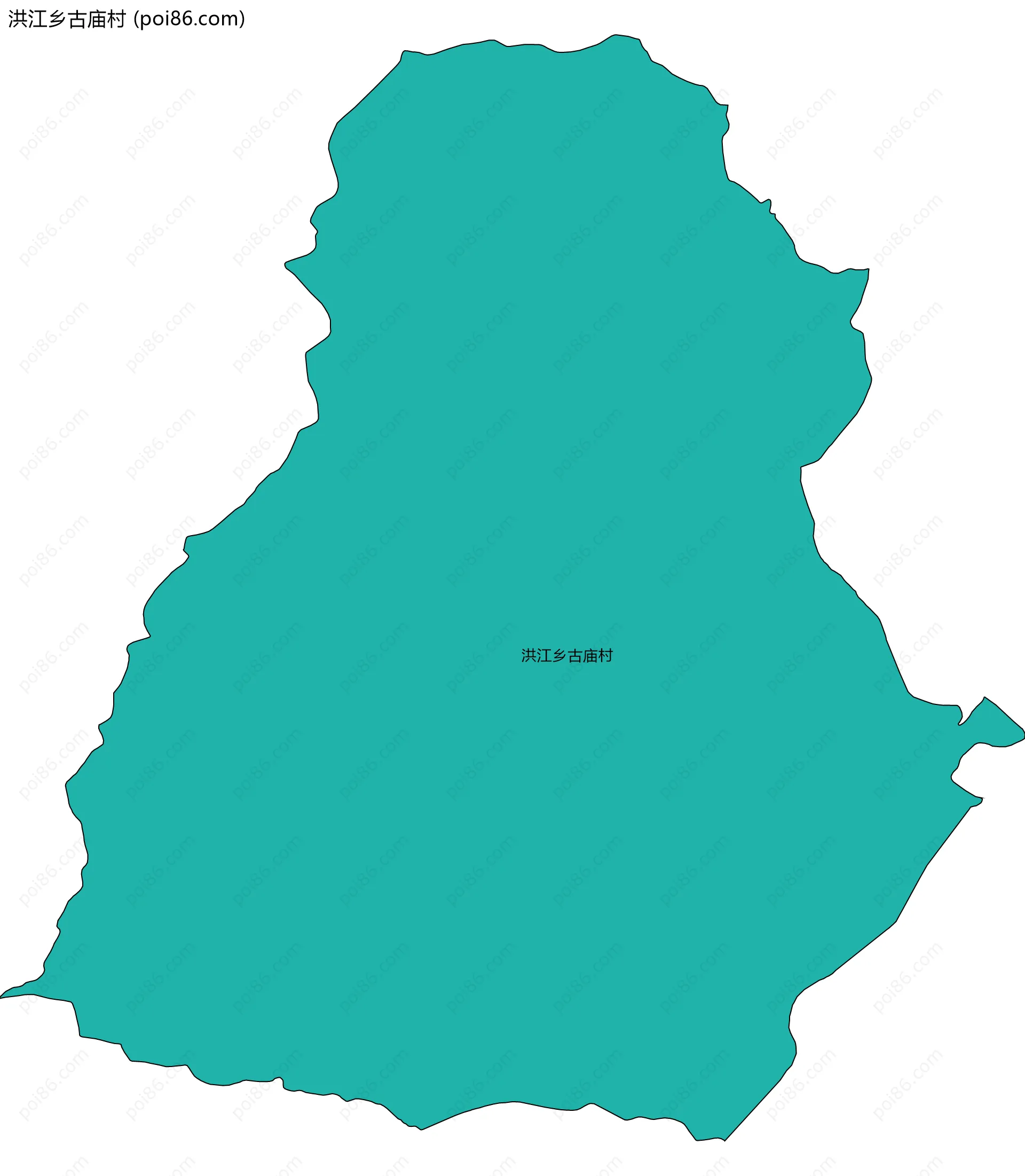 洪江乡古庙村边界地图