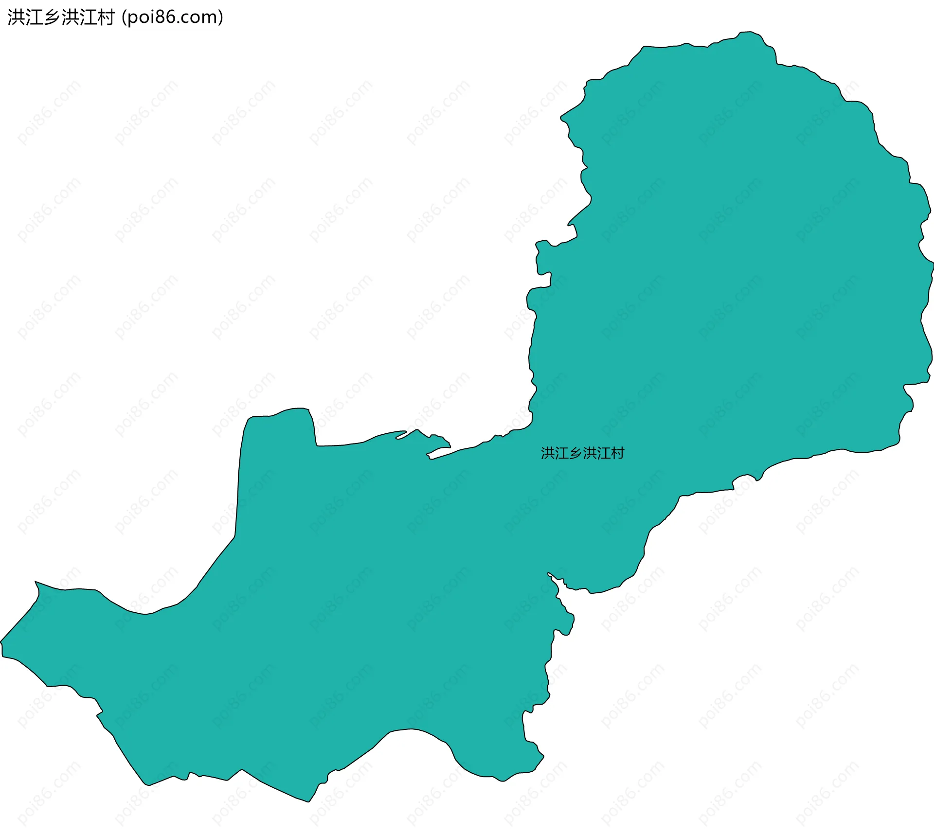 洪江乡洪江村边界地图