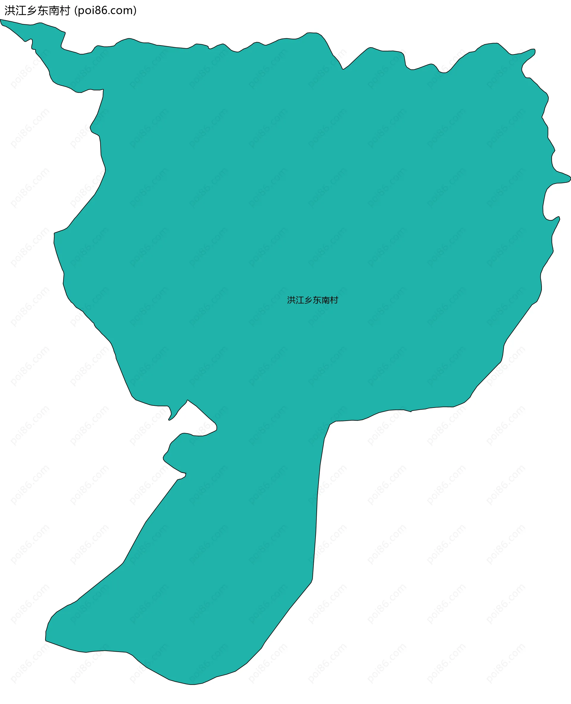 洪江乡东南村边界地图