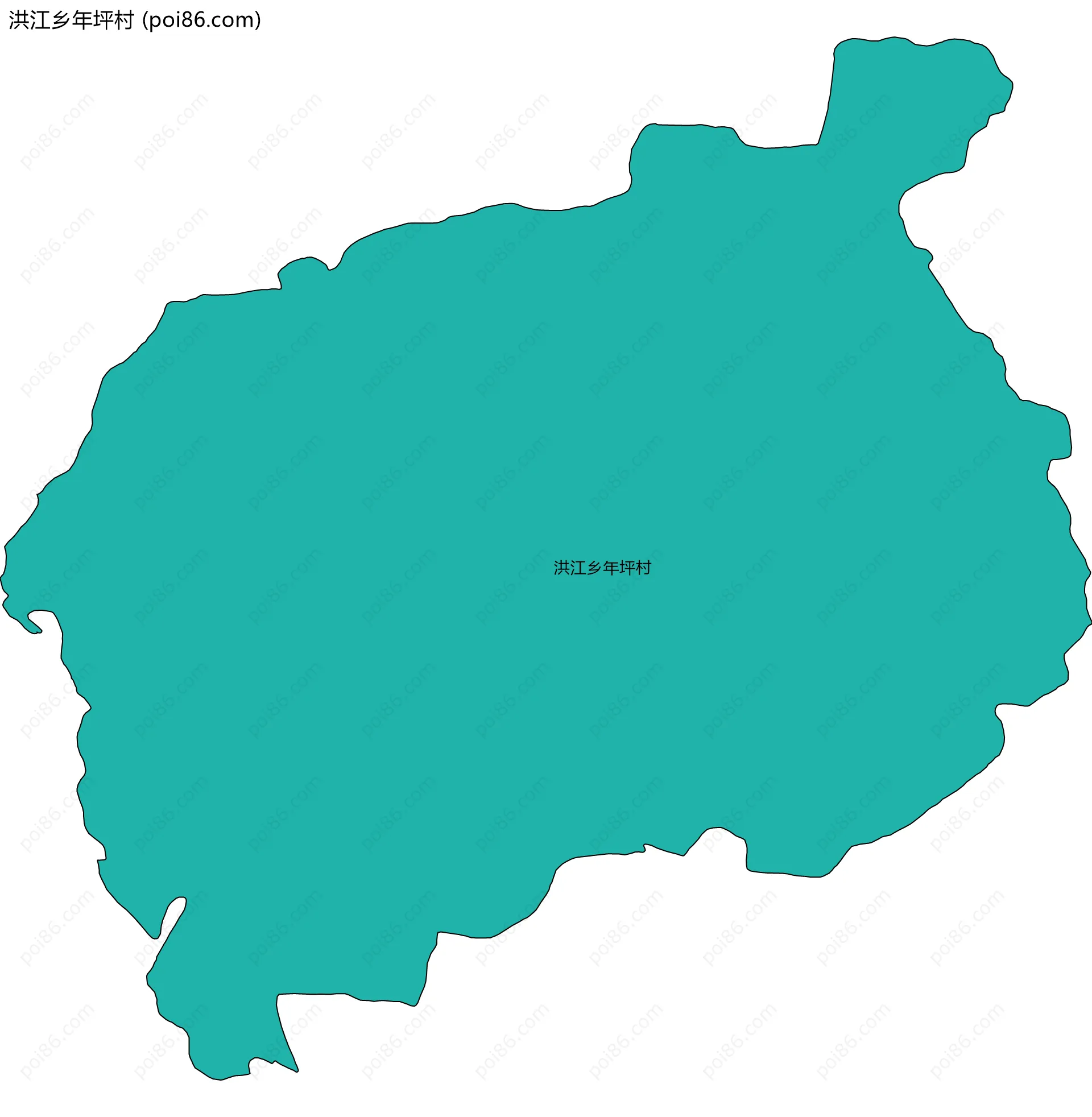 洪江乡年坪村边界地图