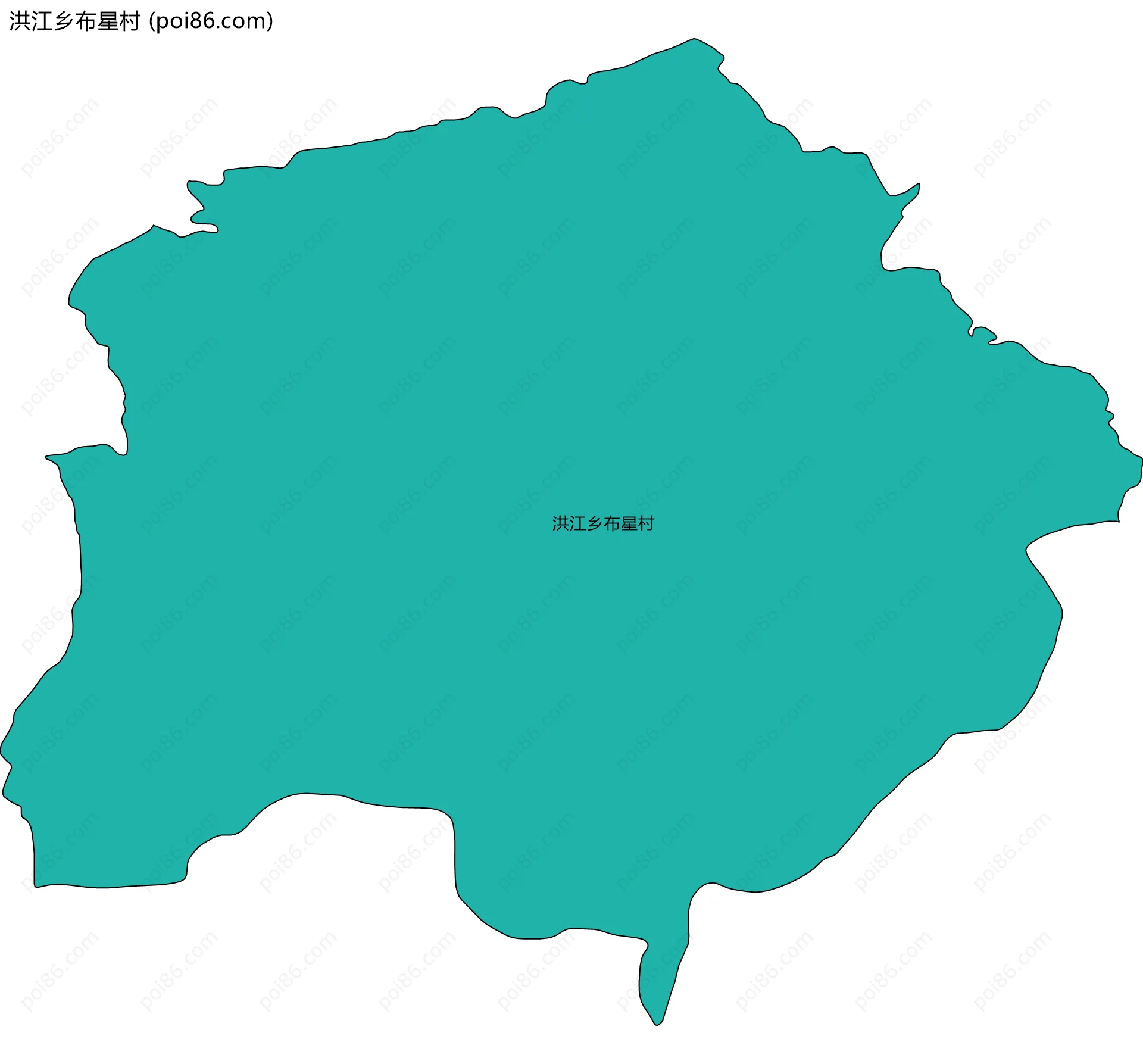 洪江乡布星村边界地图