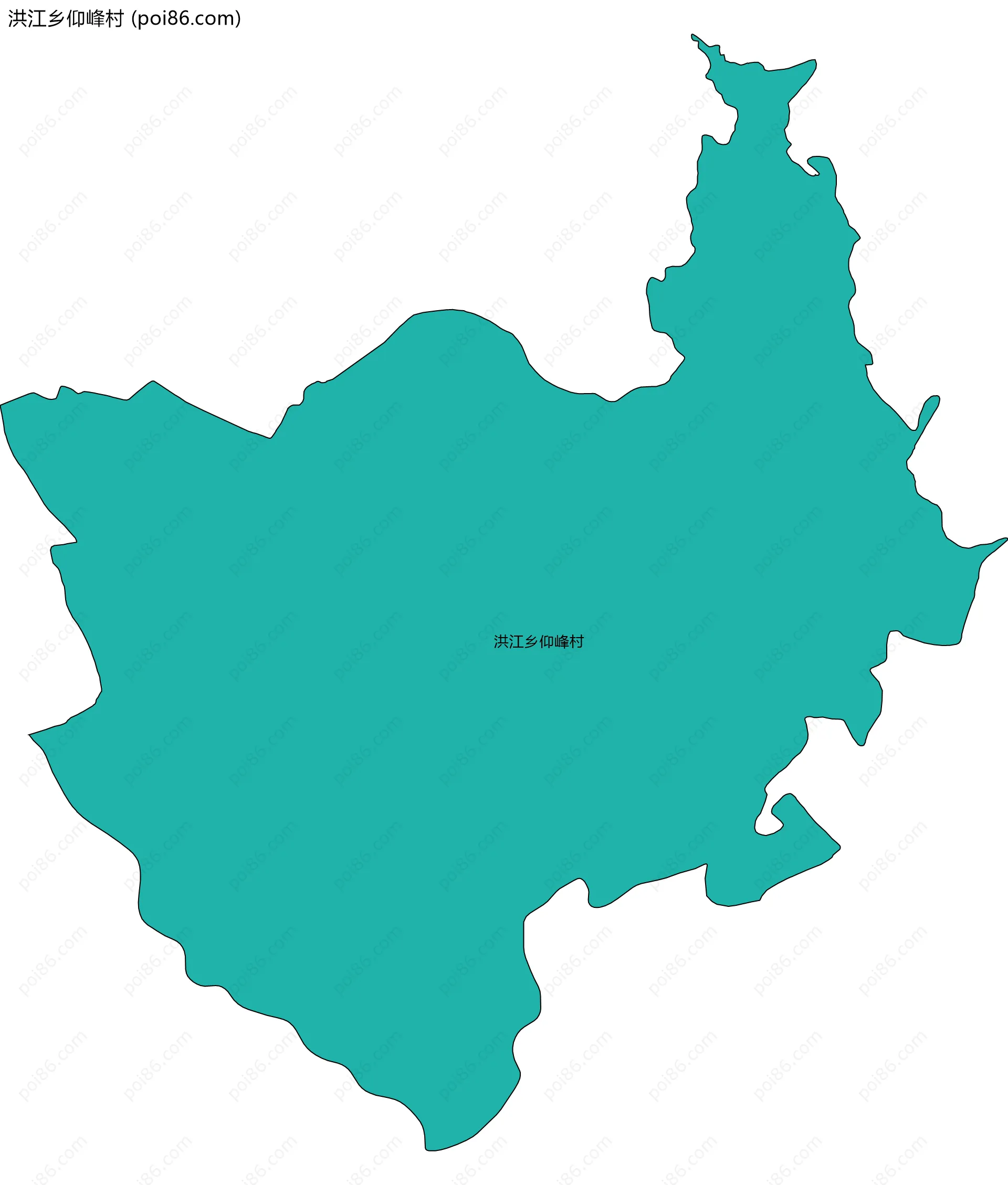 洪江乡仰峰村边界地图