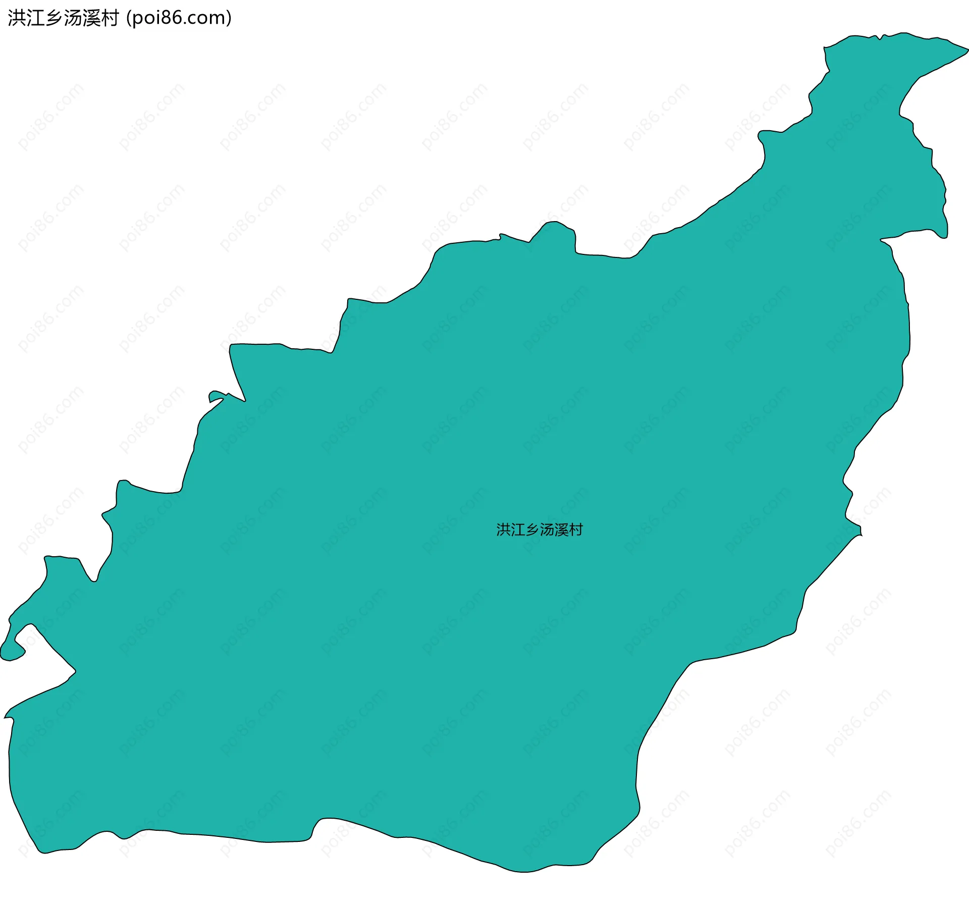 洪江乡汤溪村边界地图