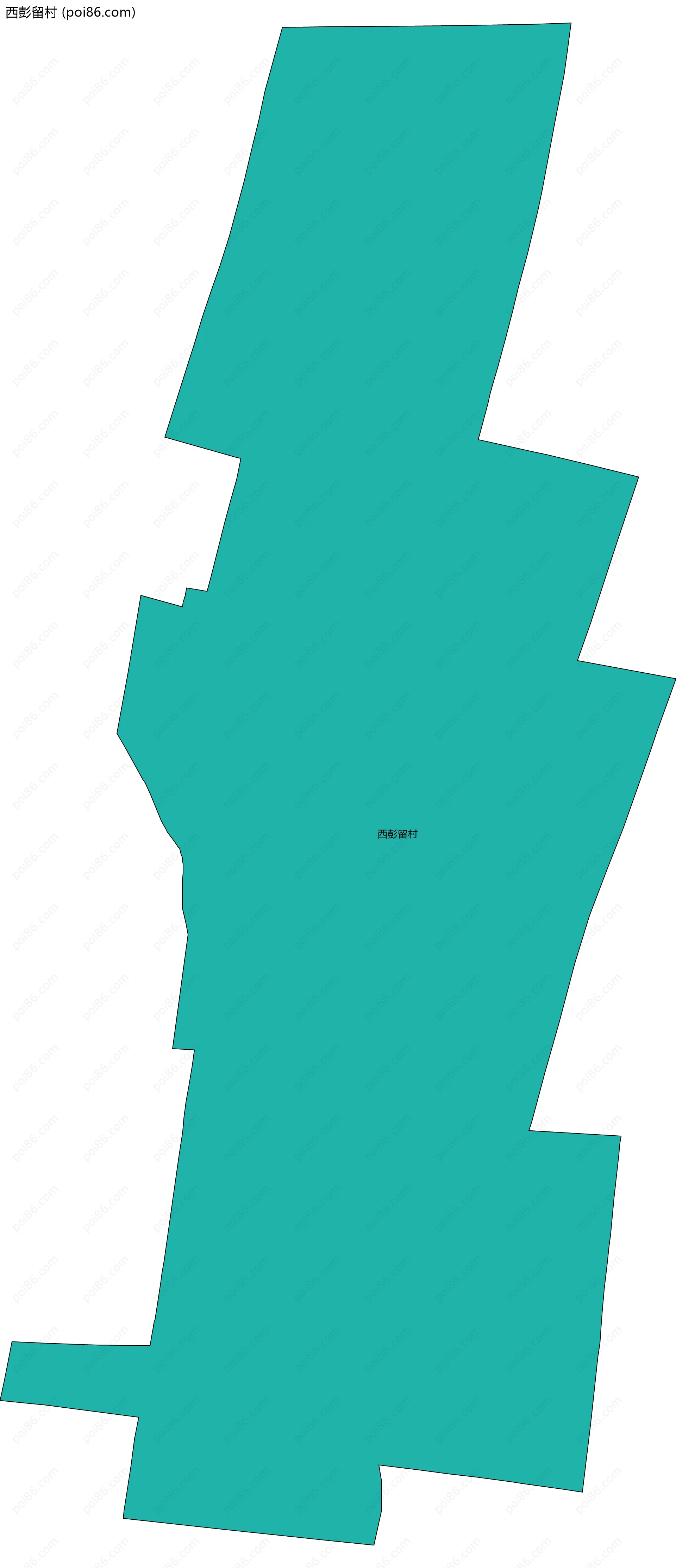 西彭留村边界地图