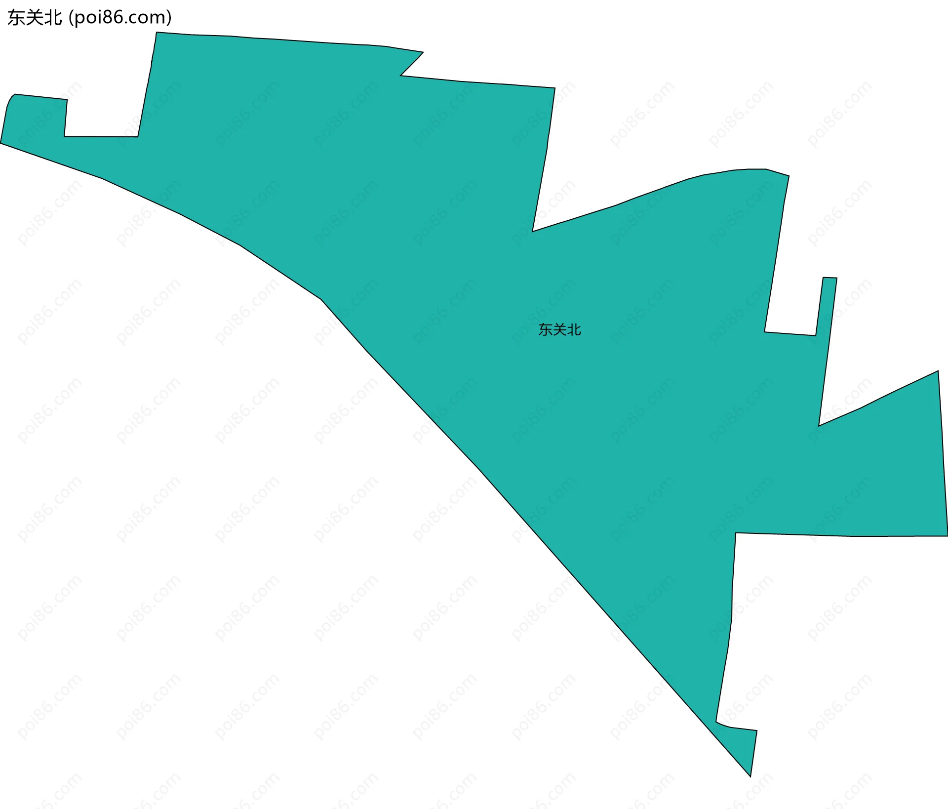 东关北边界地图