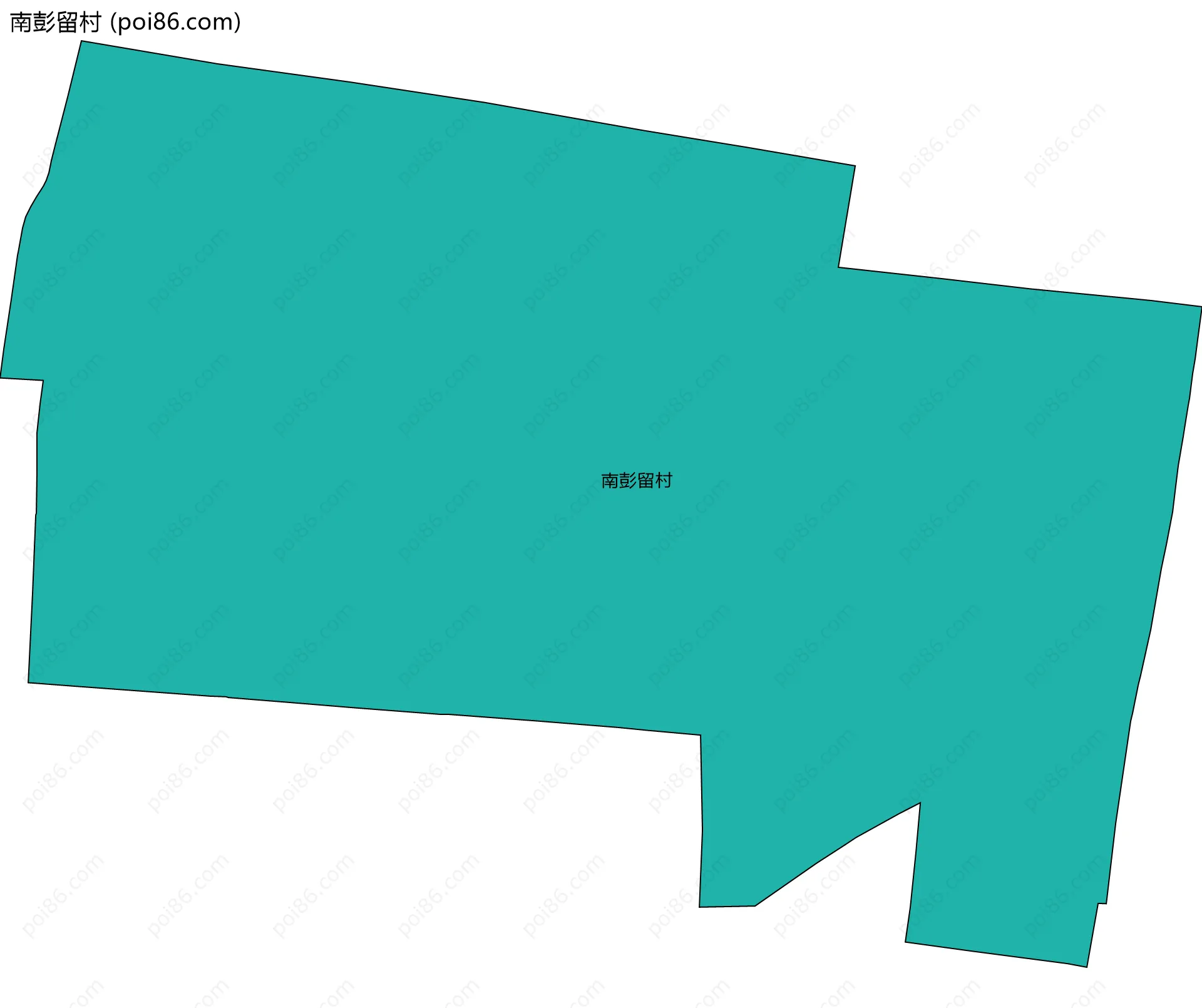 南彭留村边界地图