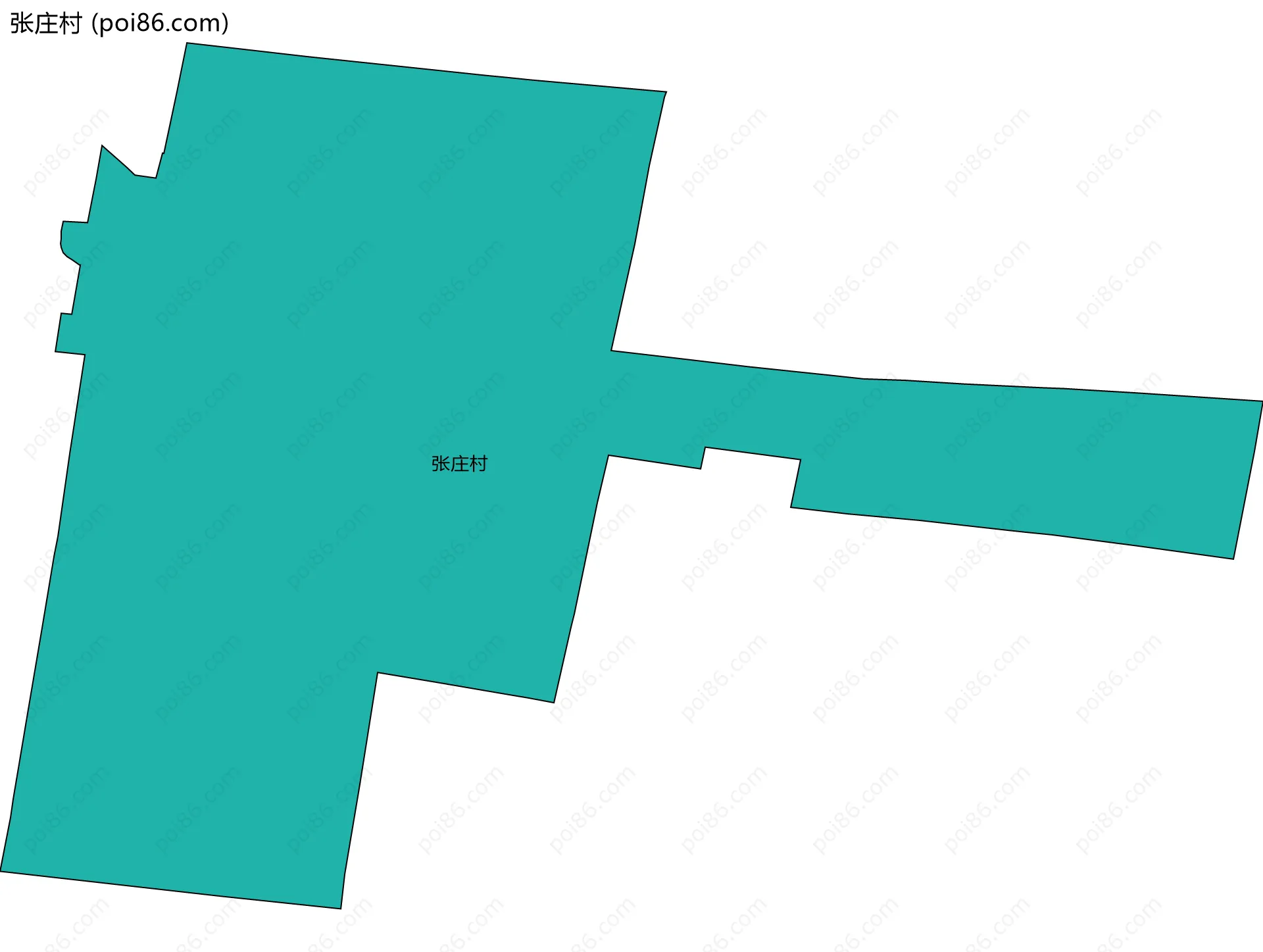 张庄村边界地图