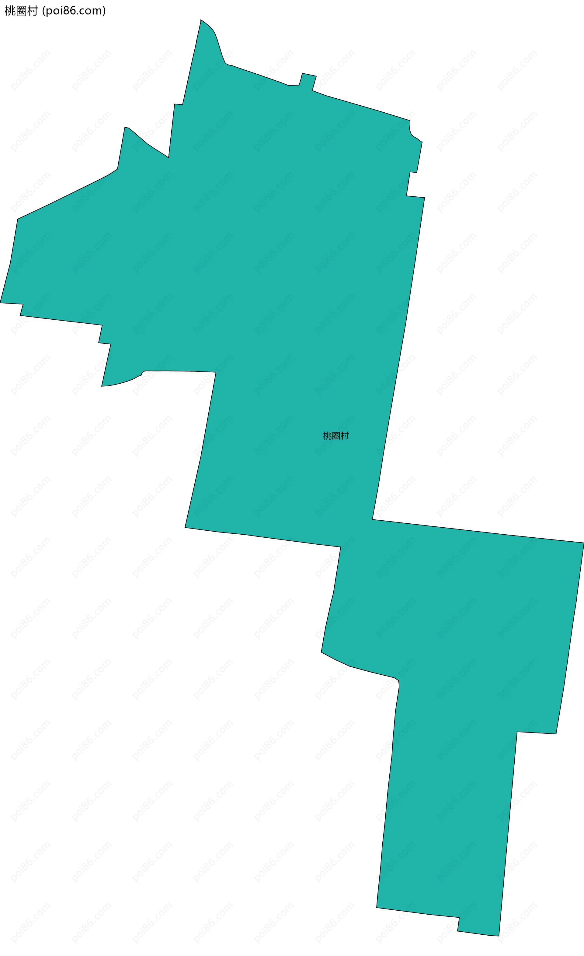 桃圈村边界地图