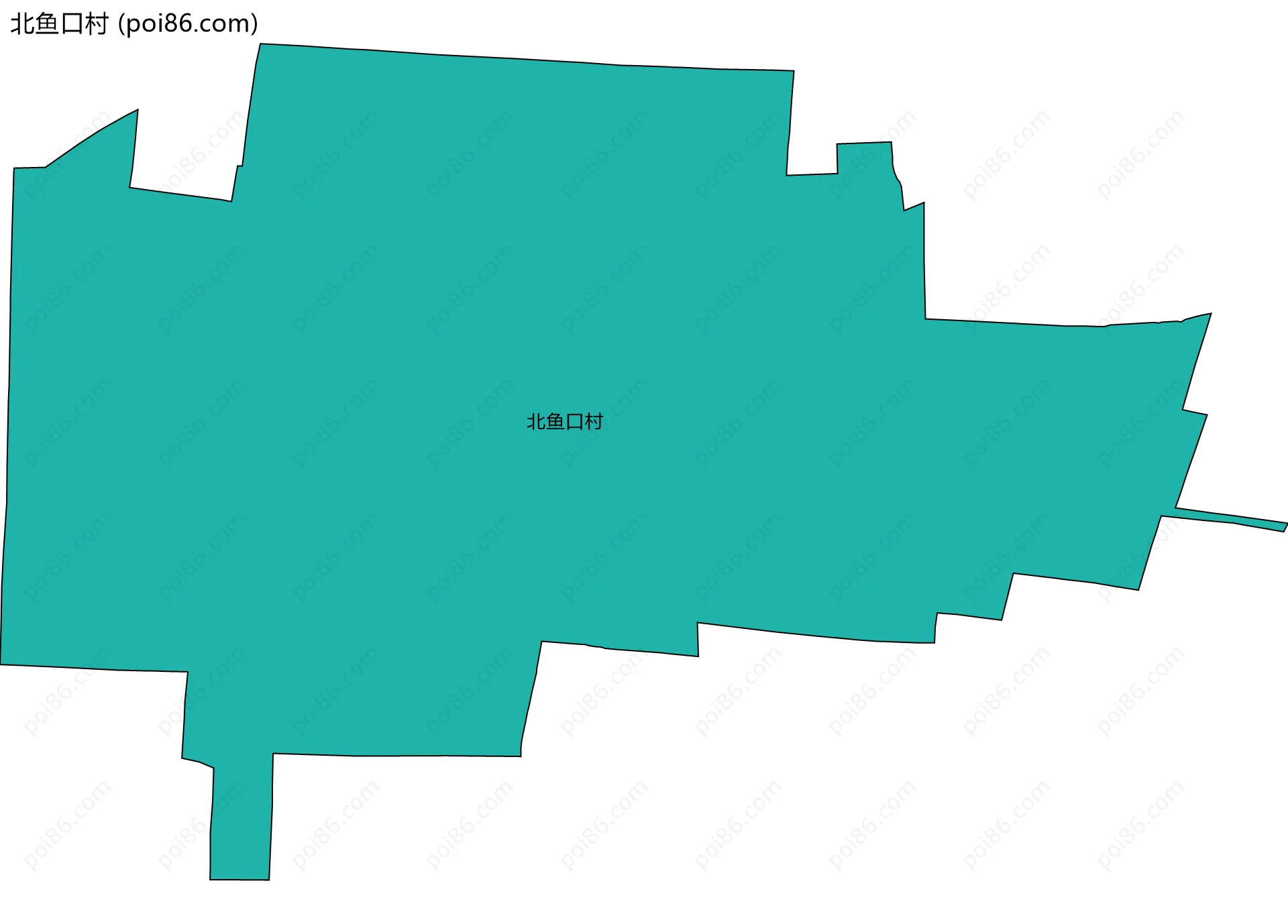 北鱼口村边界地图