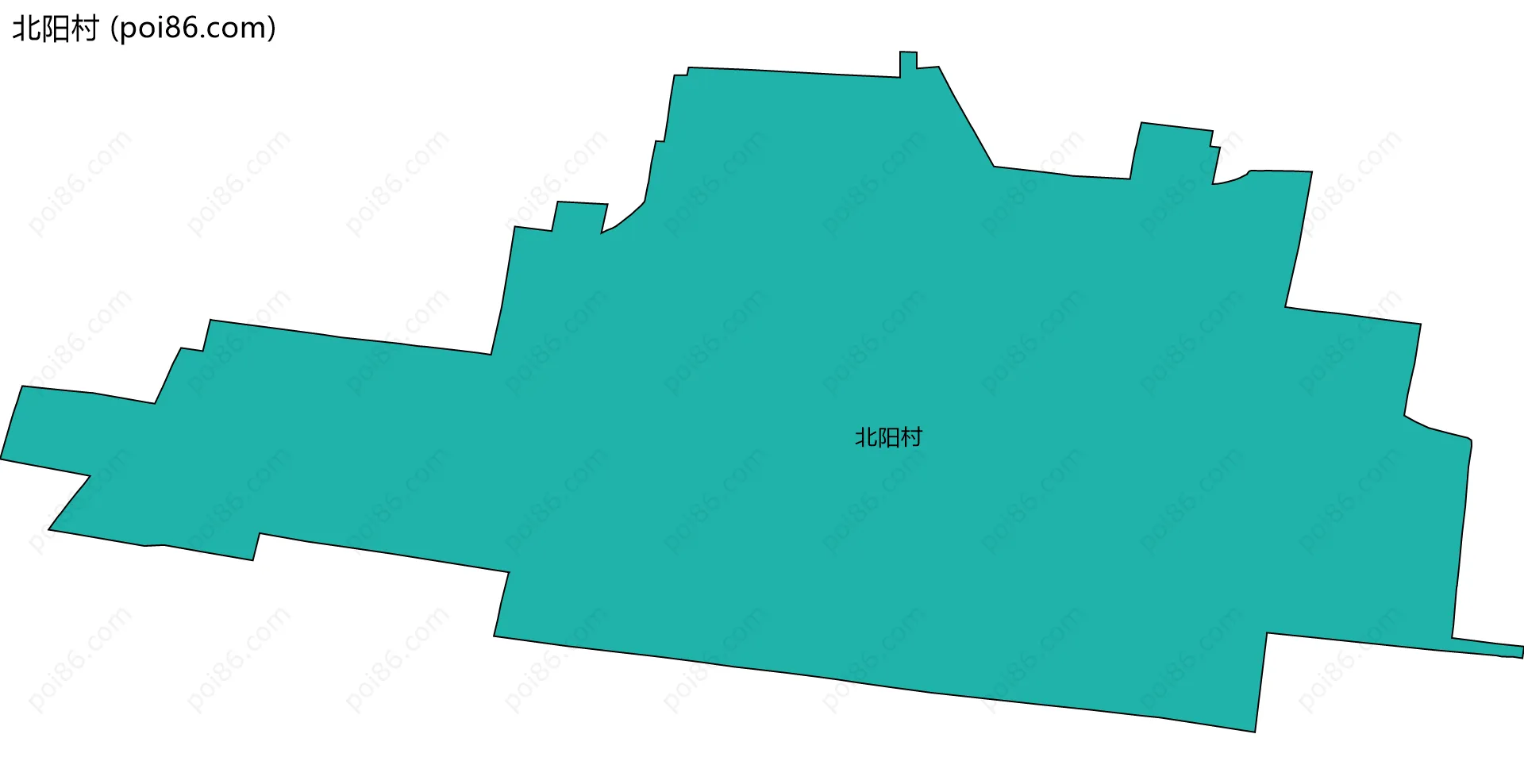 北阳村边界地图
