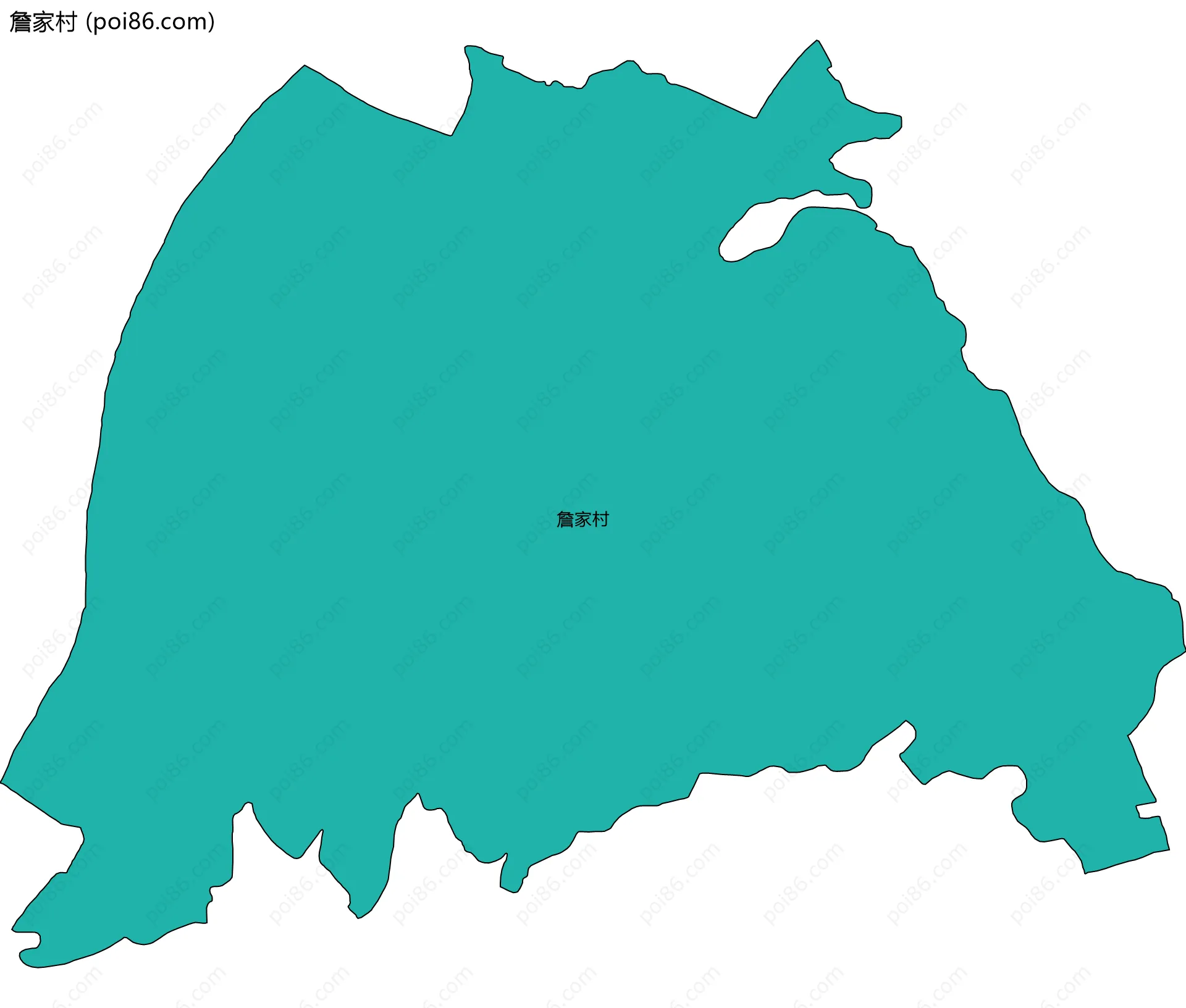 詹家村边界地图