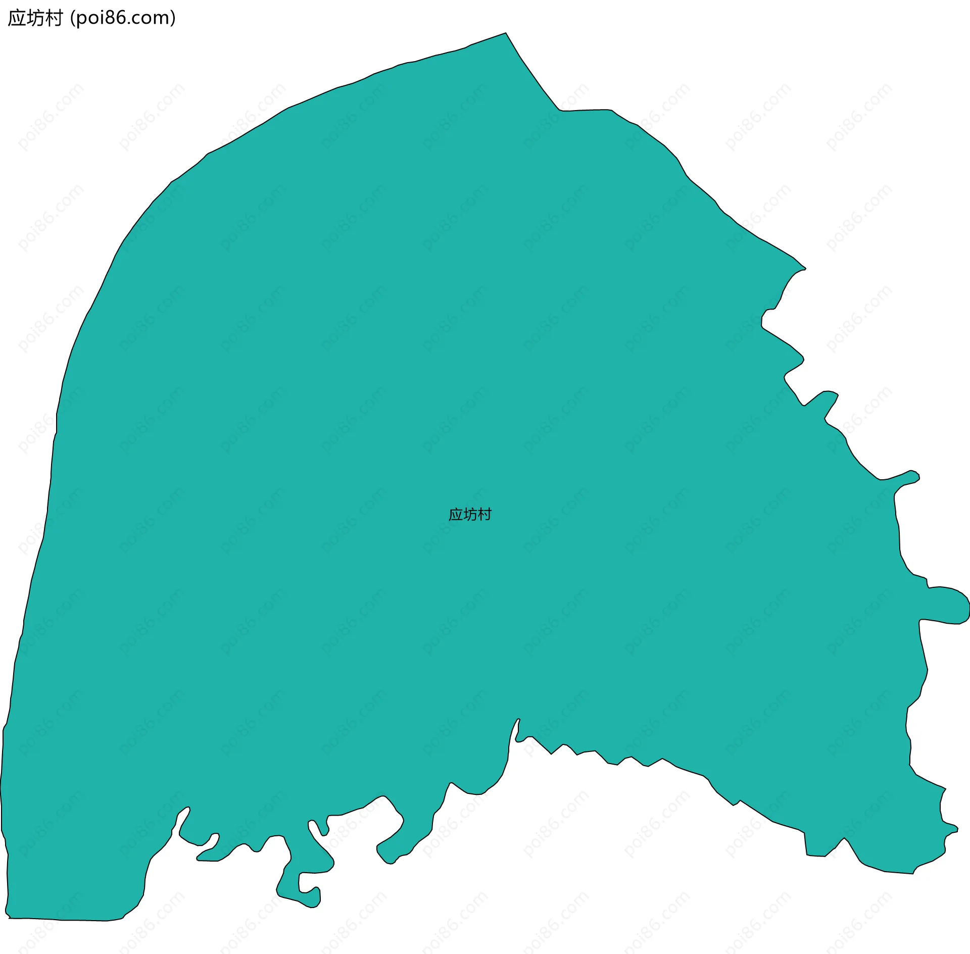 应坊村边界地图
