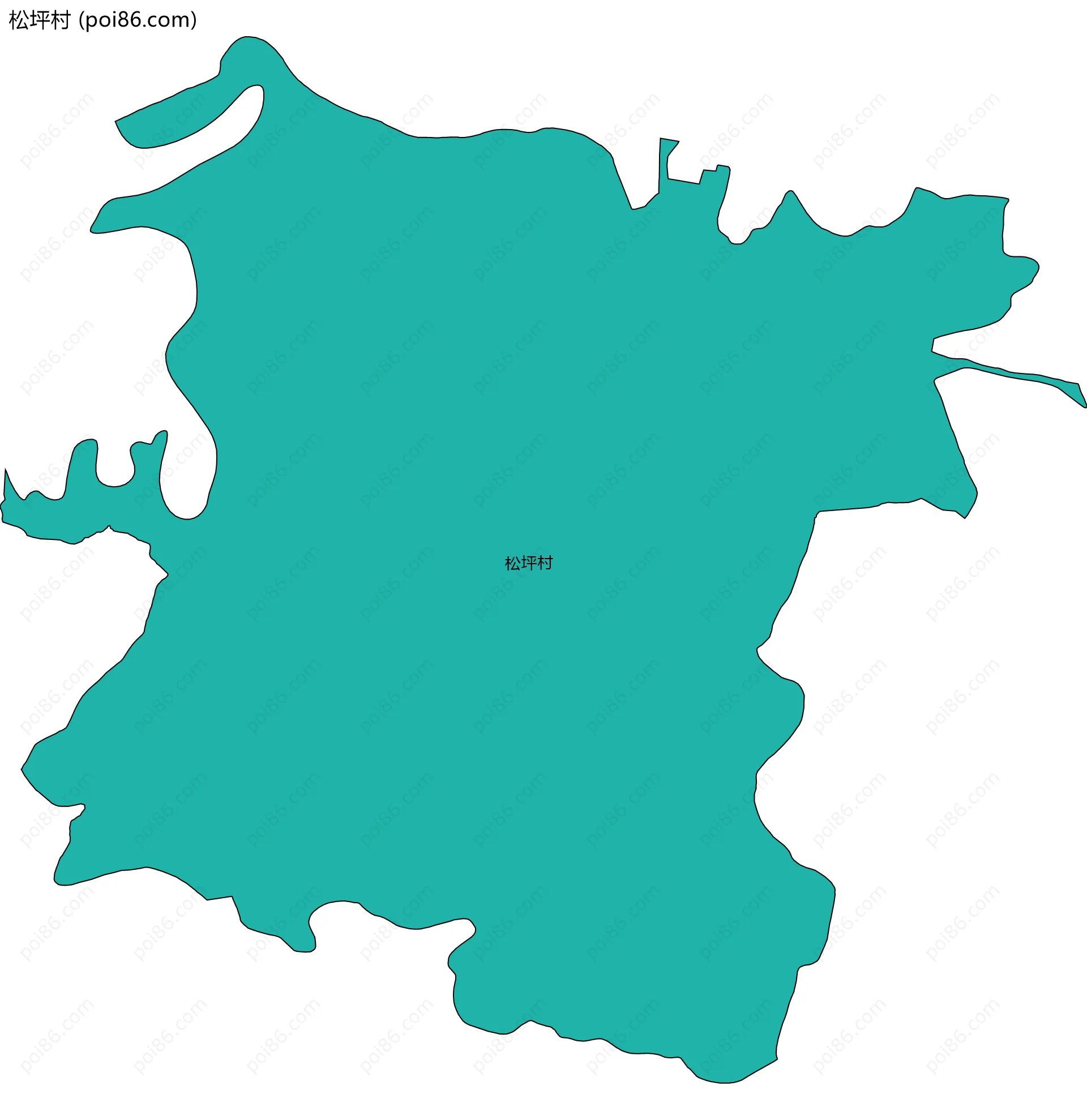 松坪村边界地图