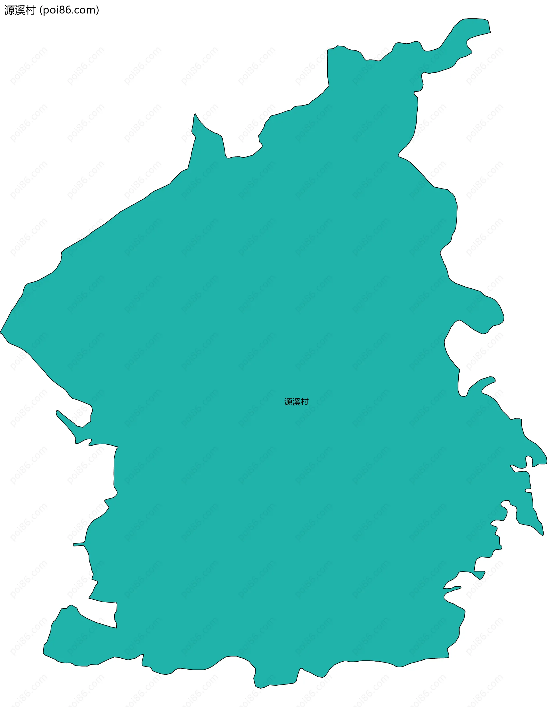 源溪村边界地图