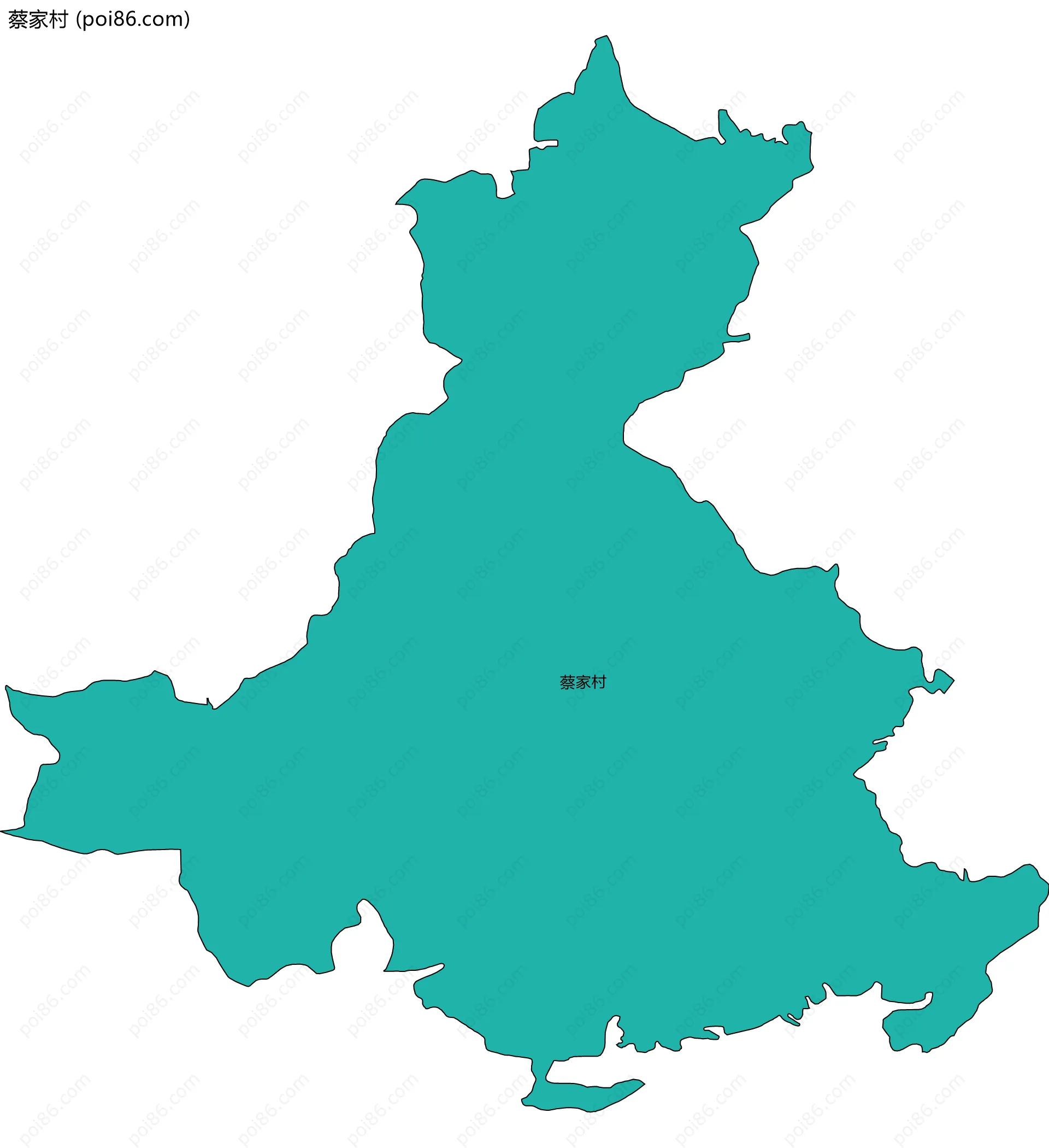 蔡家村边界地图