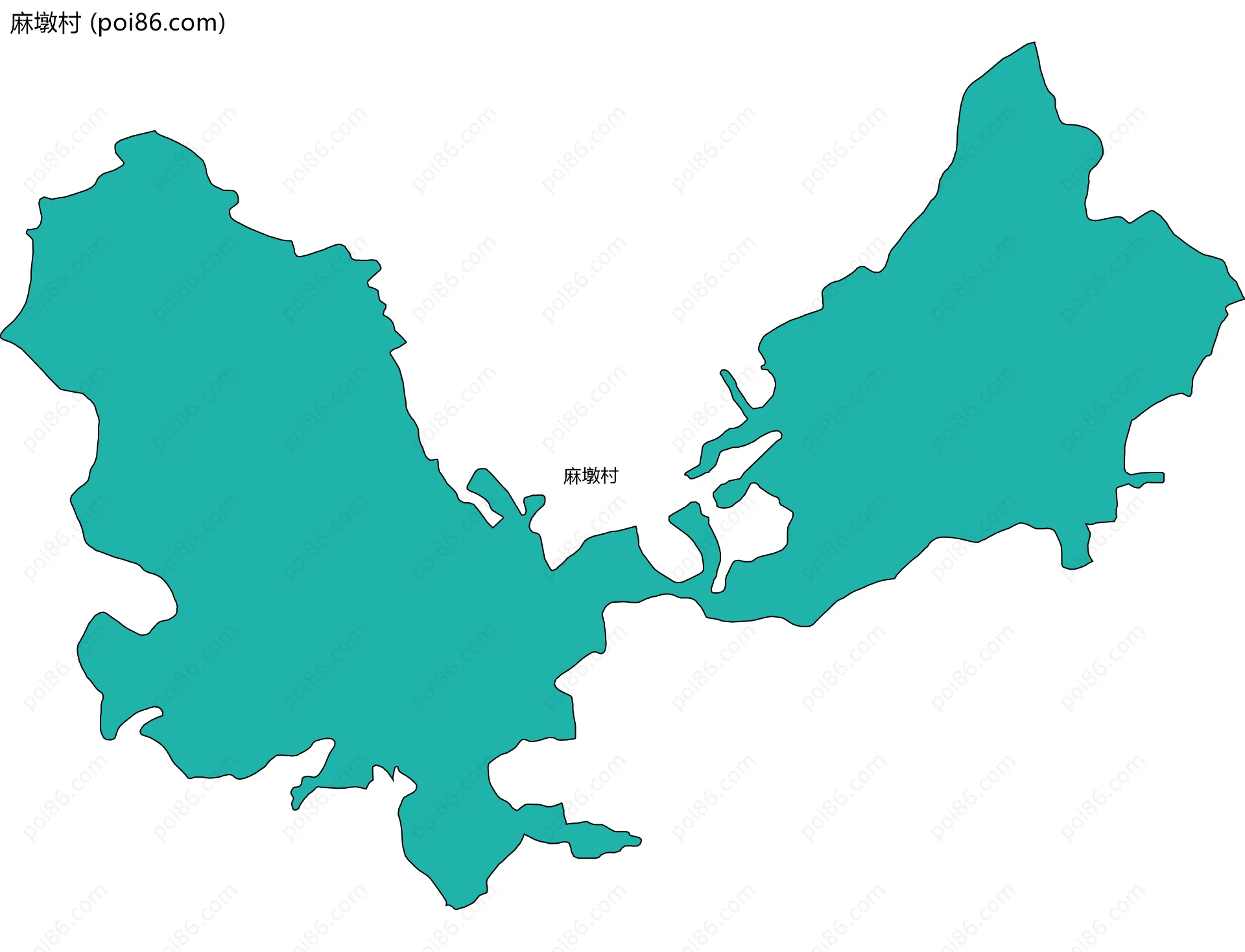 麻墩村边界地图