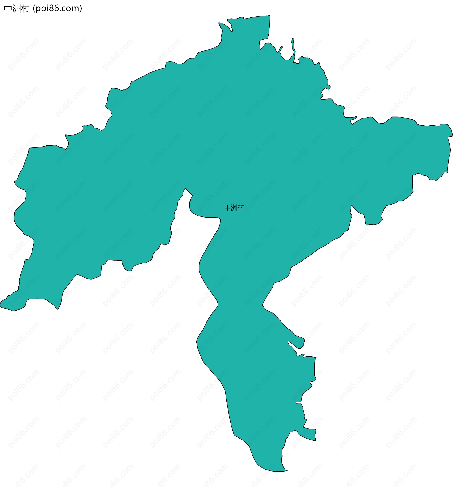 中洲村边界地图