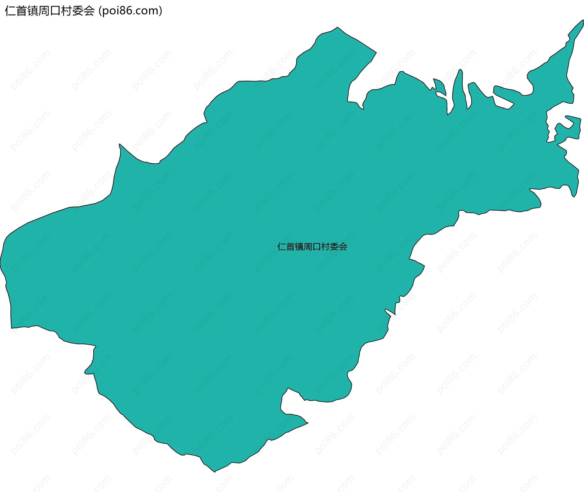 仁首镇周口村委会边界地图