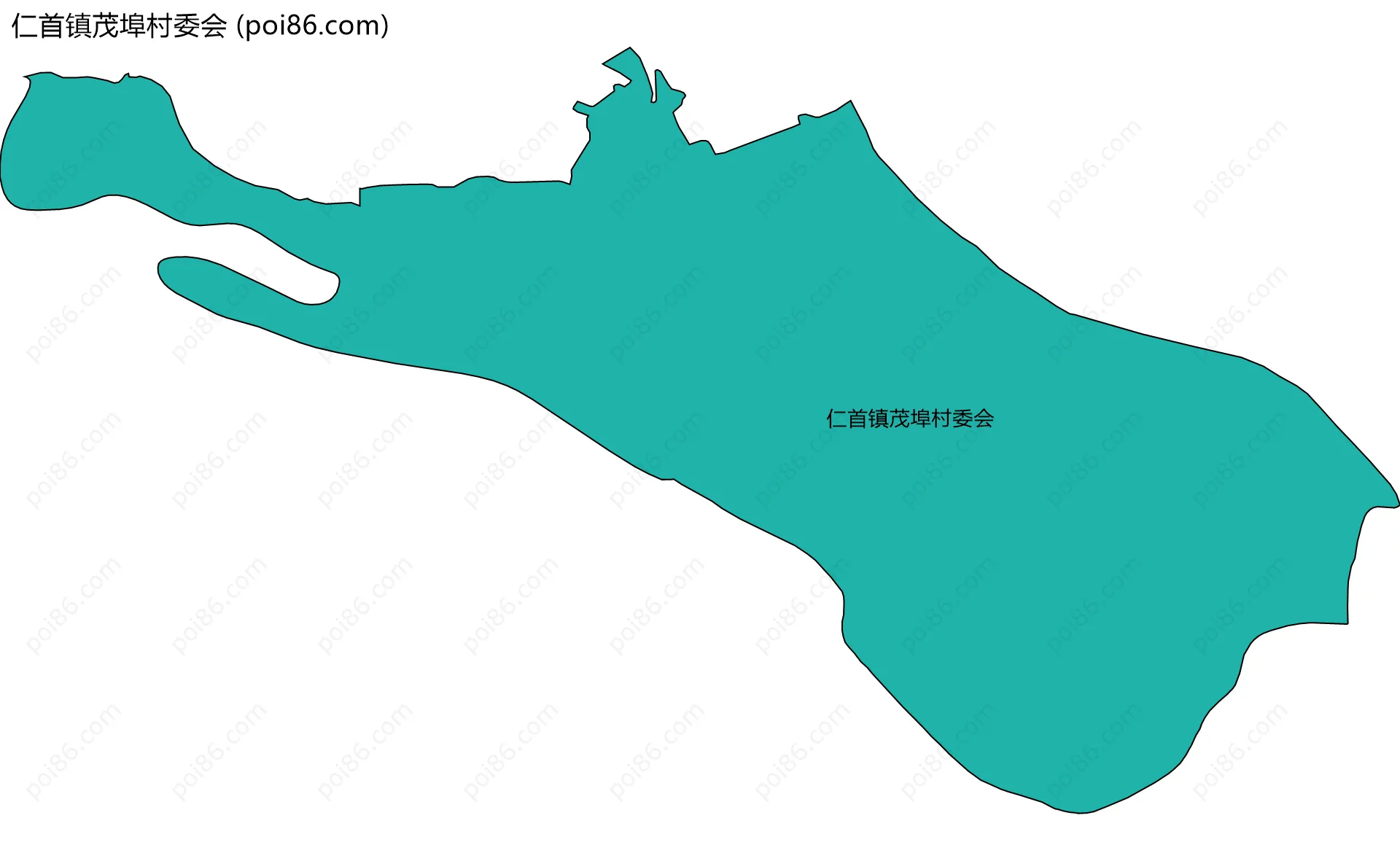 仁首镇茂埠村委会边界地图