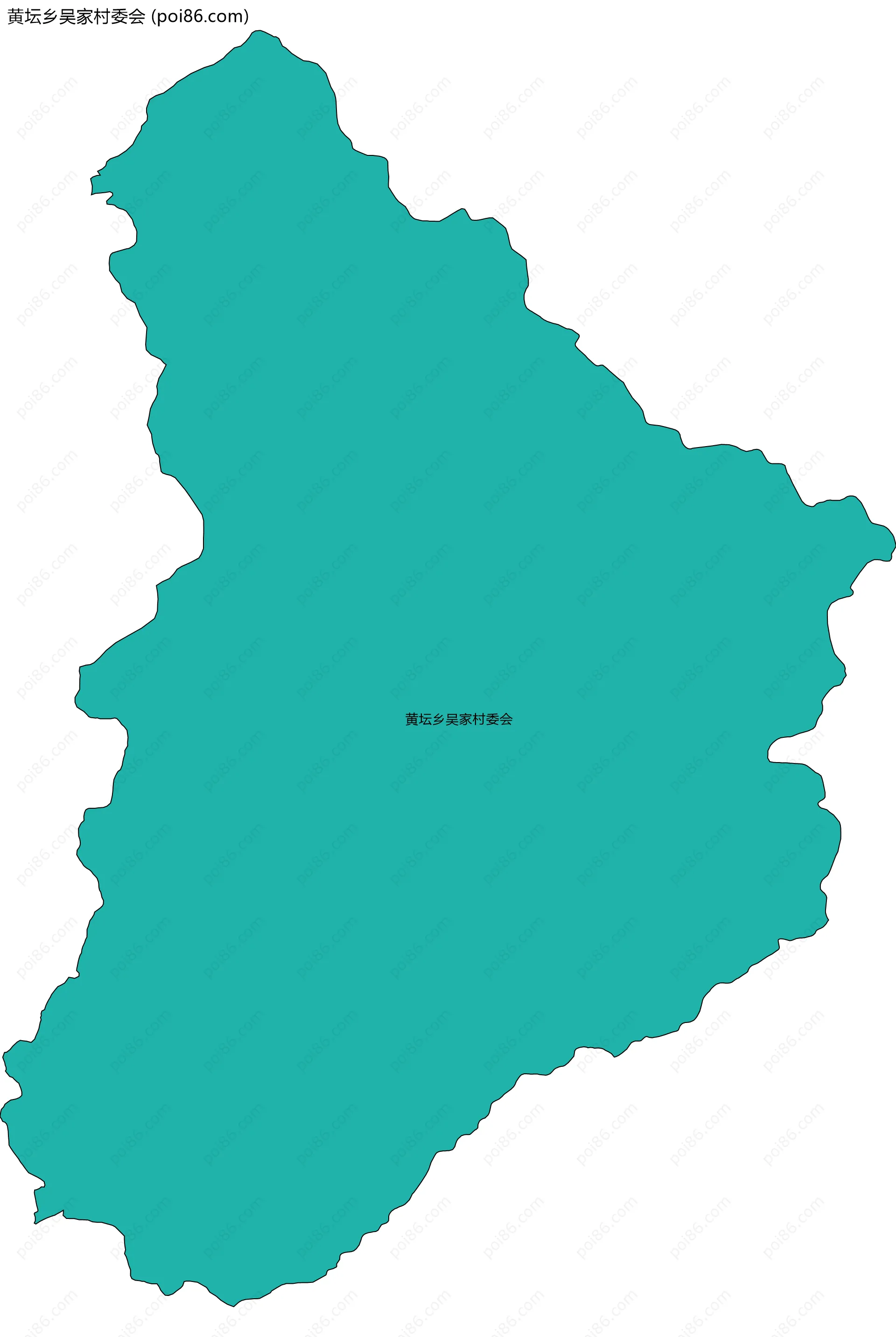 黄坛乡吴家村委会边界地图