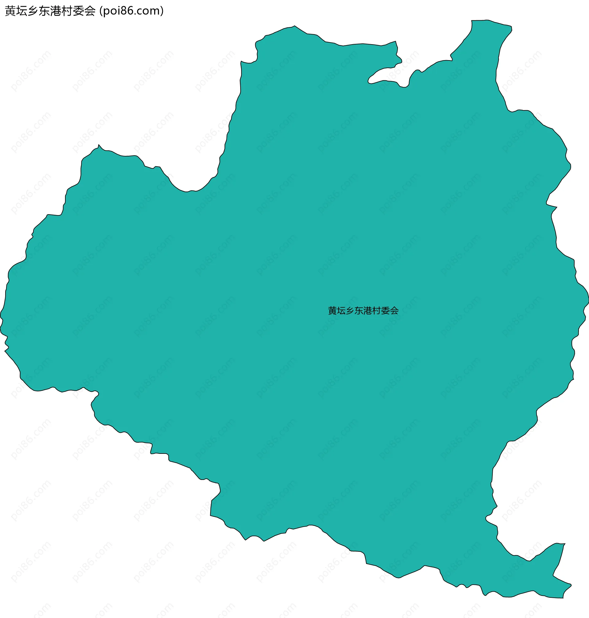 黄坛乡东港村委会边界地图