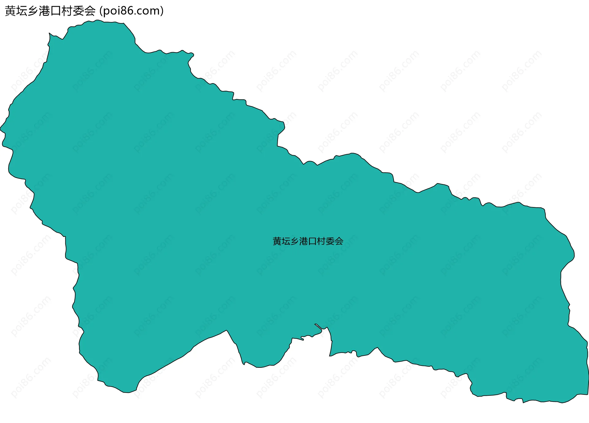 黄坛乡港口村委会边界地图