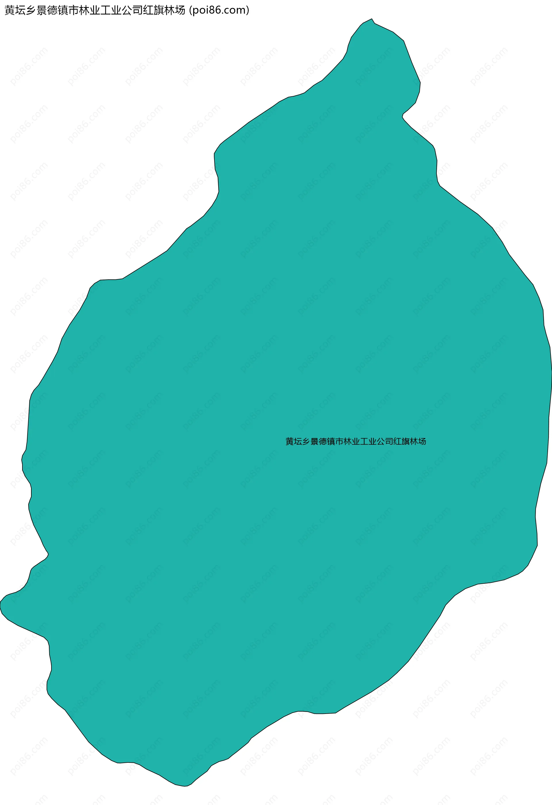 黄坛乡景德镇市林业工业公司红旗林场边界地图