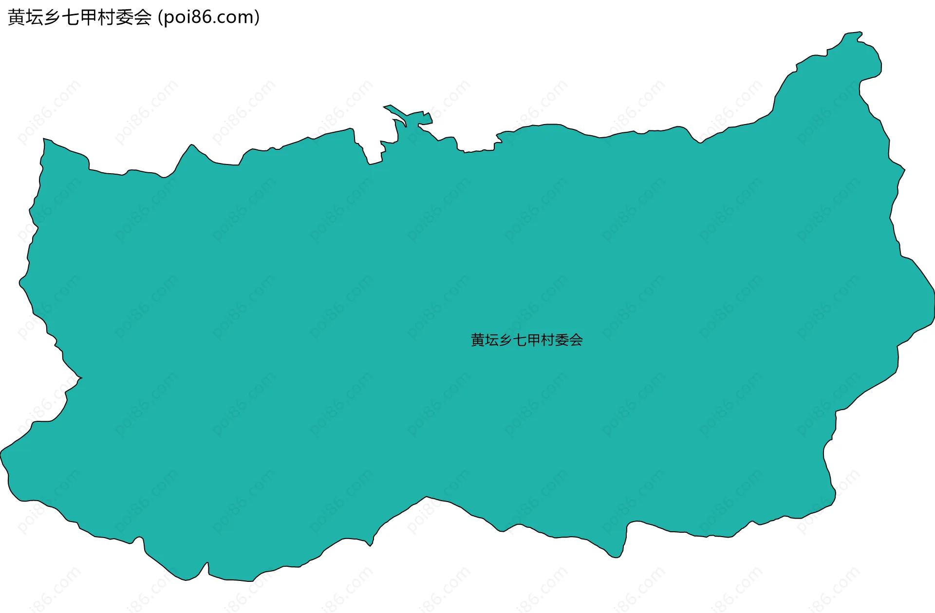 黄坛乡七甲村委会边界地图
