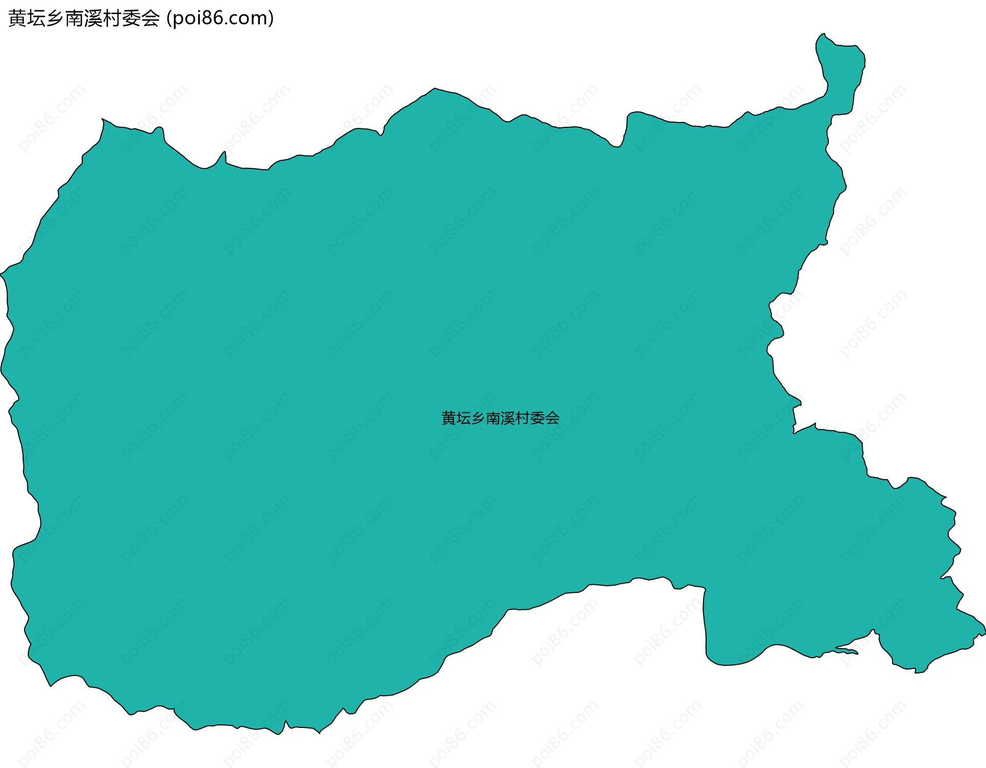 黄坛乡南溪村委会边界地图