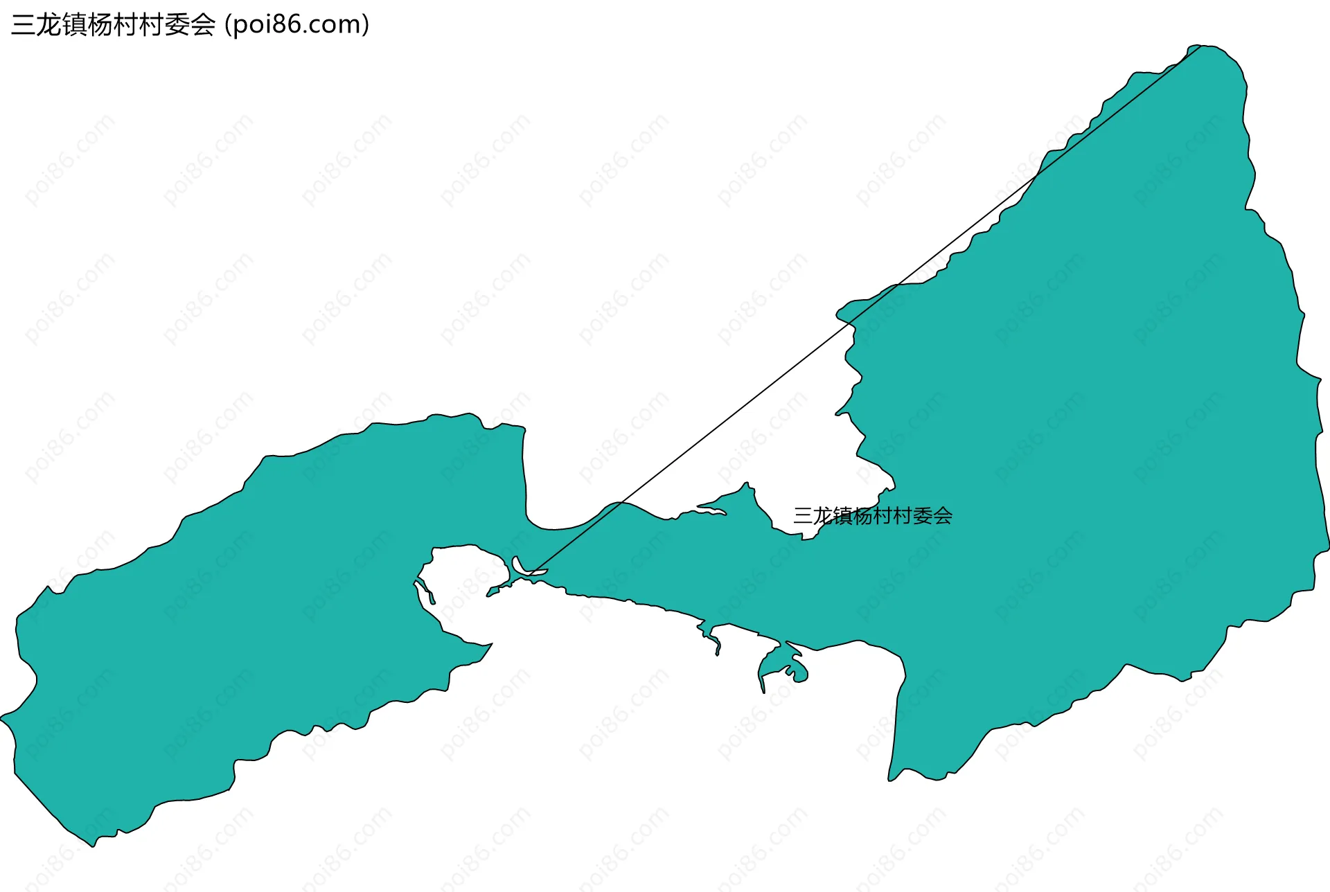 三龙镇杨村村委会边界地图