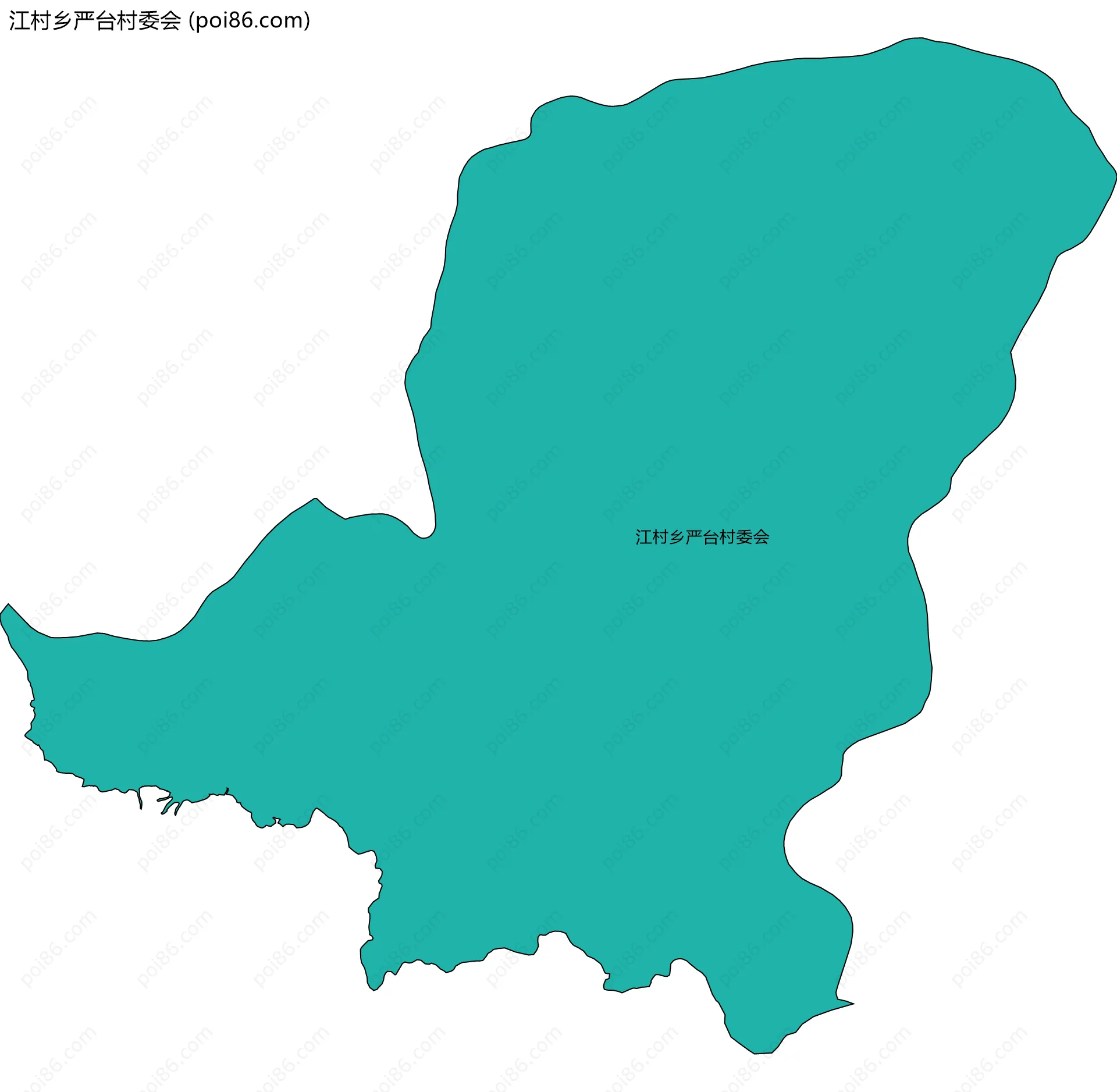 江村乡严台村委会边界地图