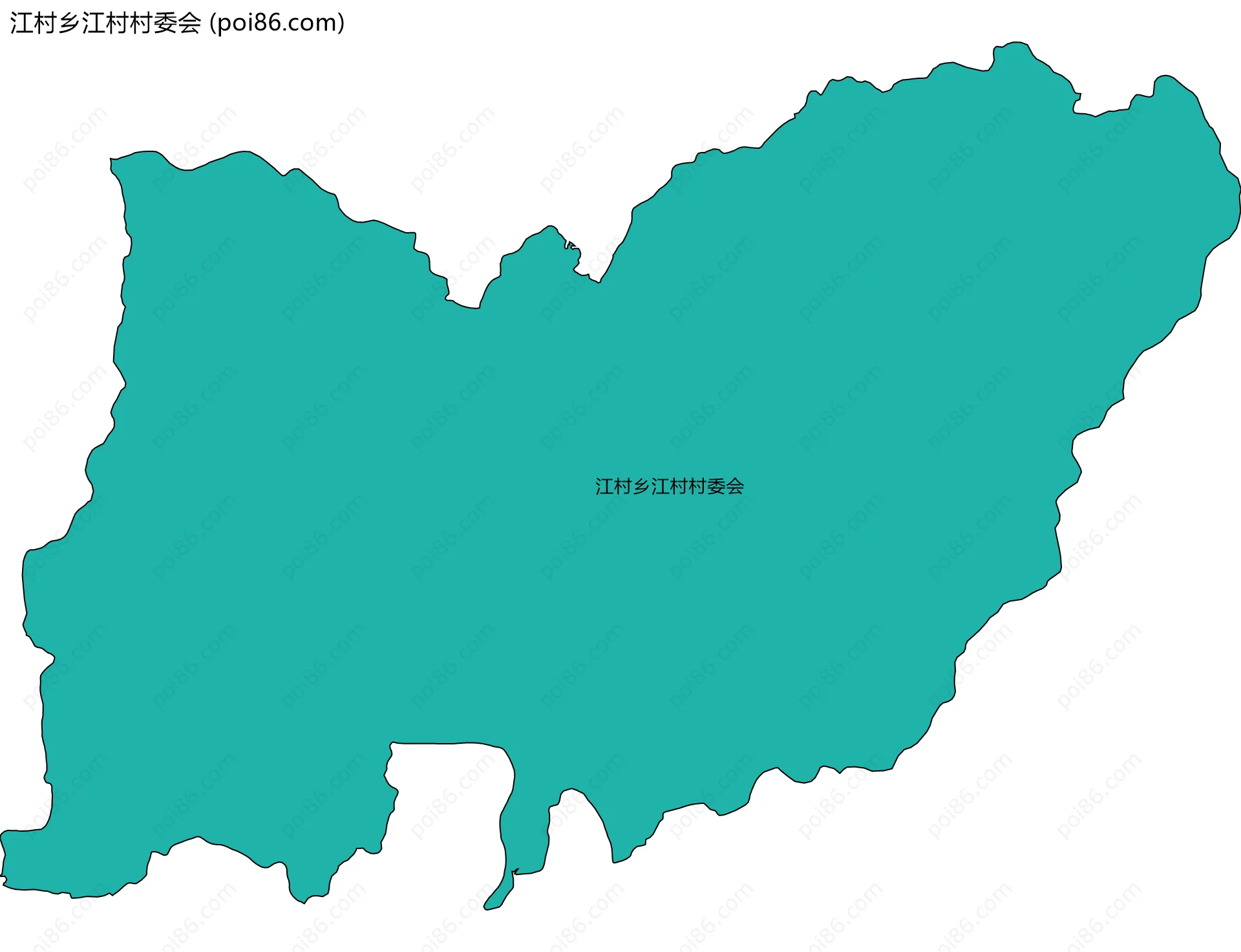 江村乡江村村委会边界地图