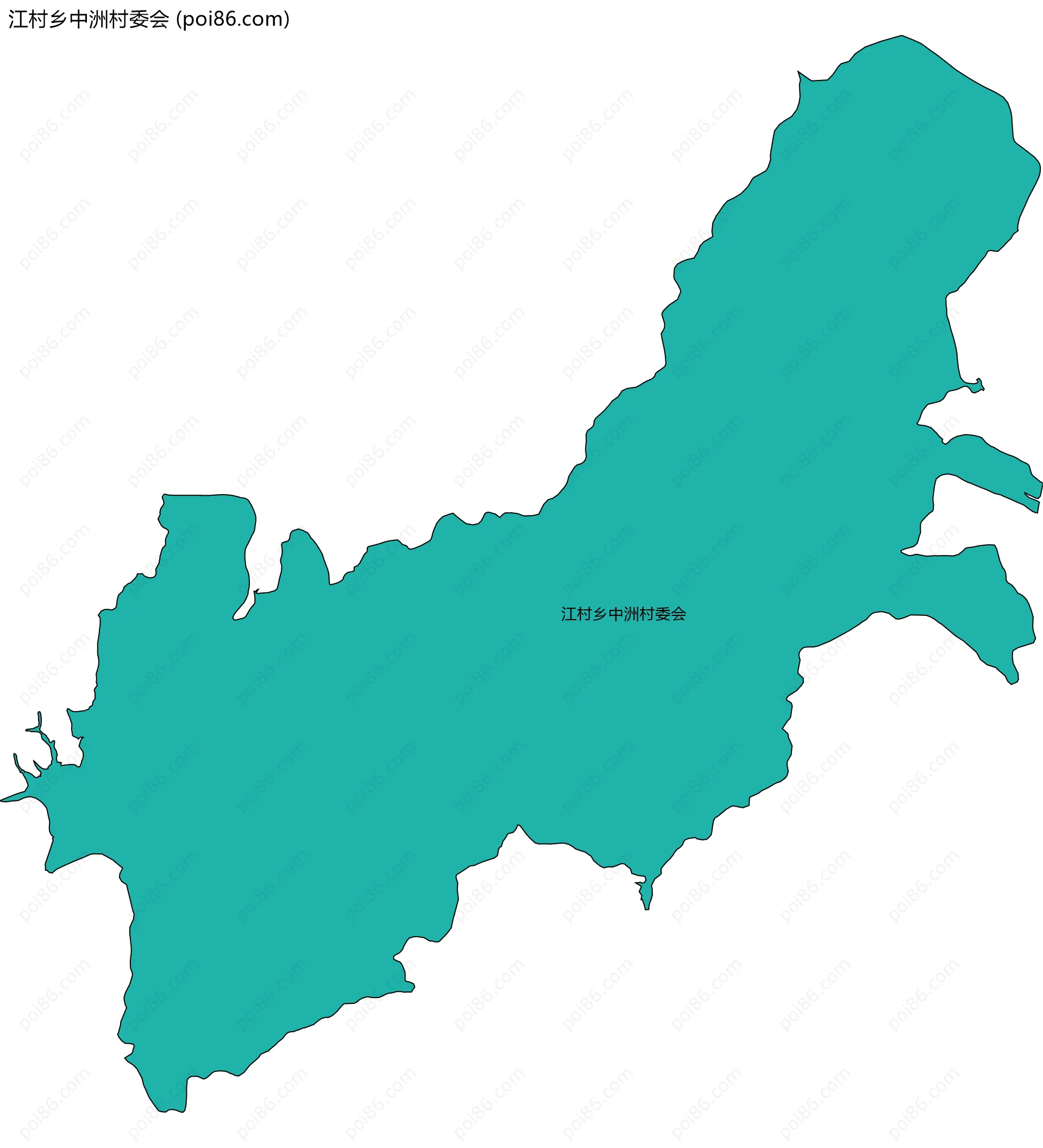 江村乡中洲村委会边界地图