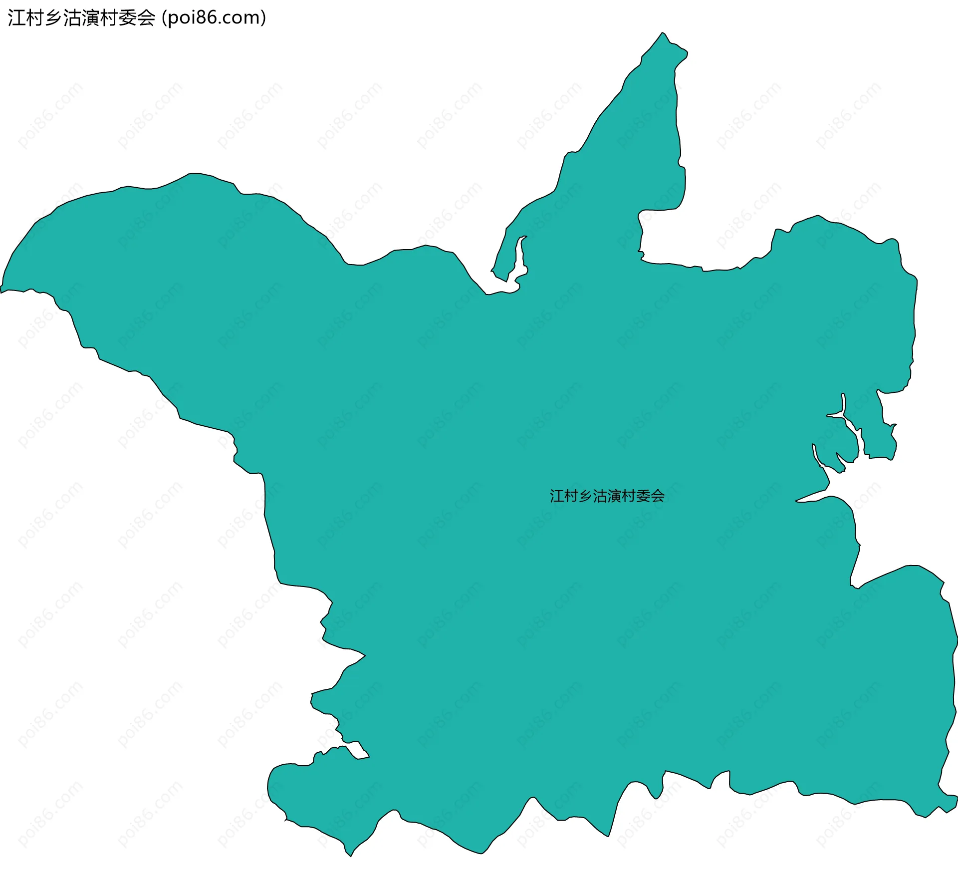 江村乡沽演村委会边界地图