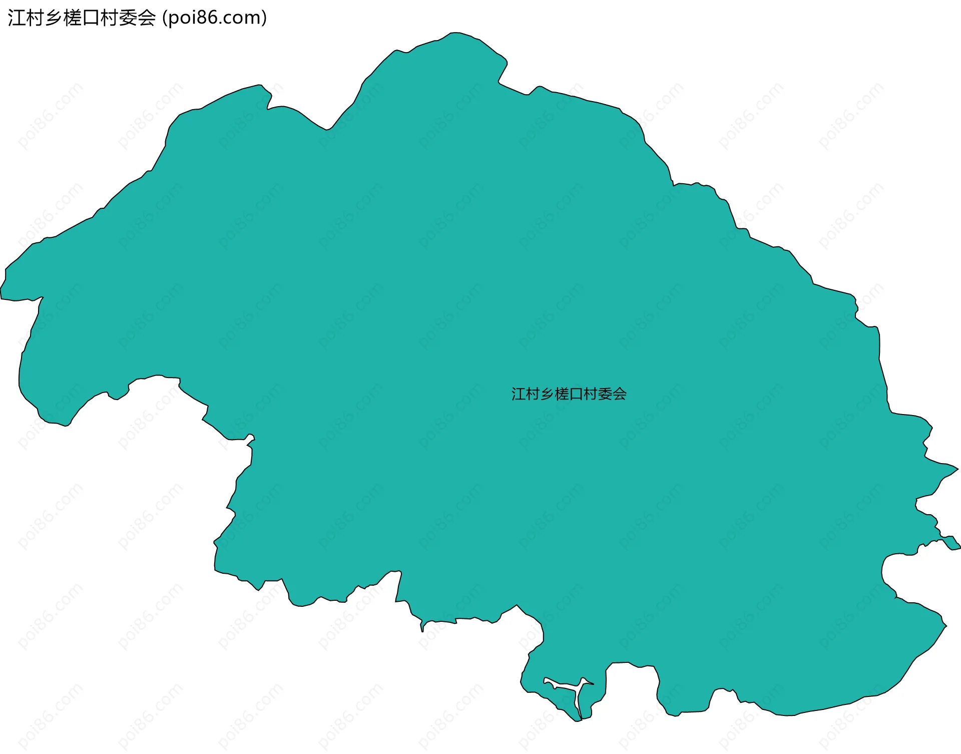 江村乡槎口村委会边界地图