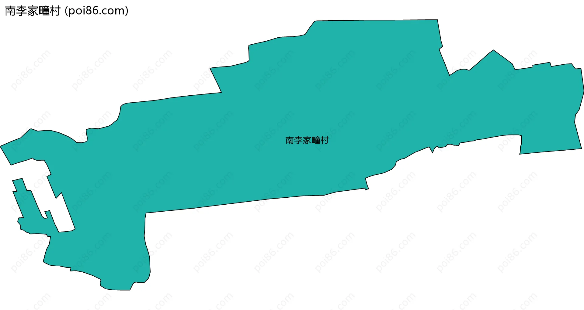 南李家疃村边界地图