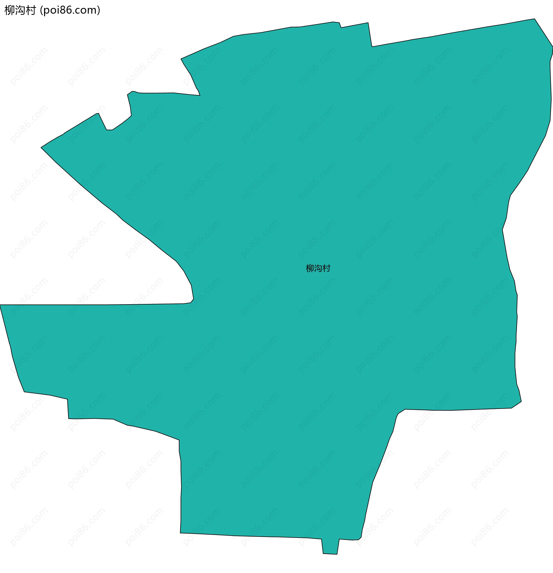 柳沟村边界地图