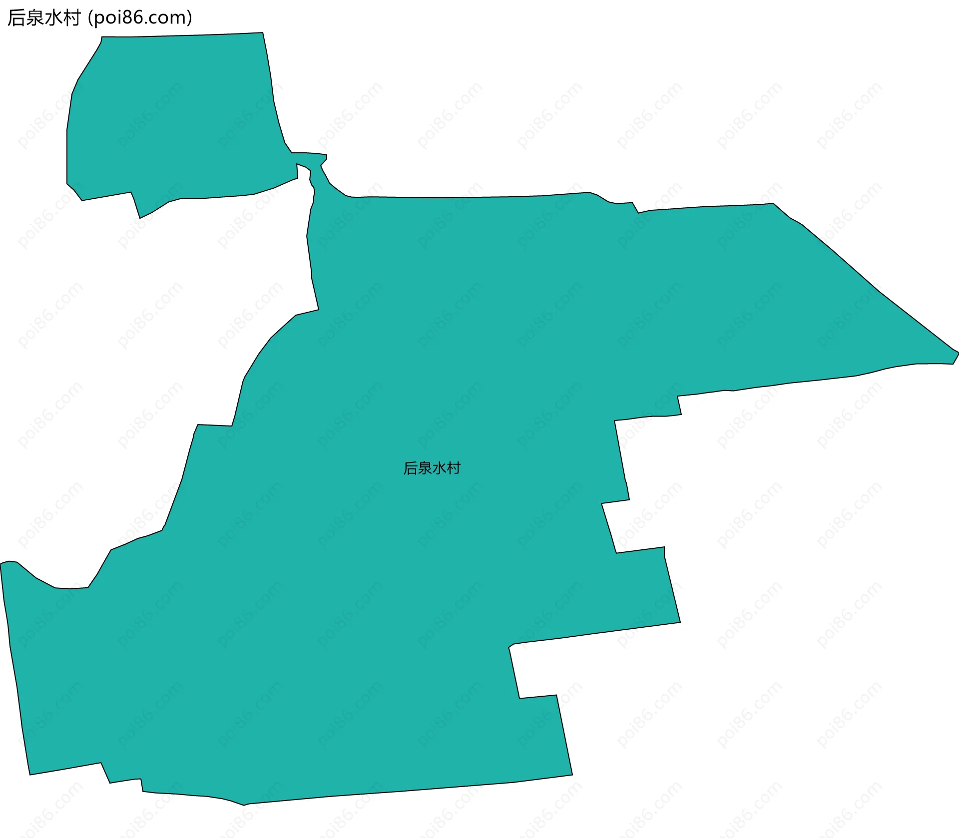 后泉水村边界地图
