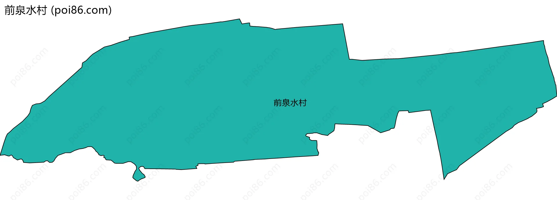 前泉水村边界地图