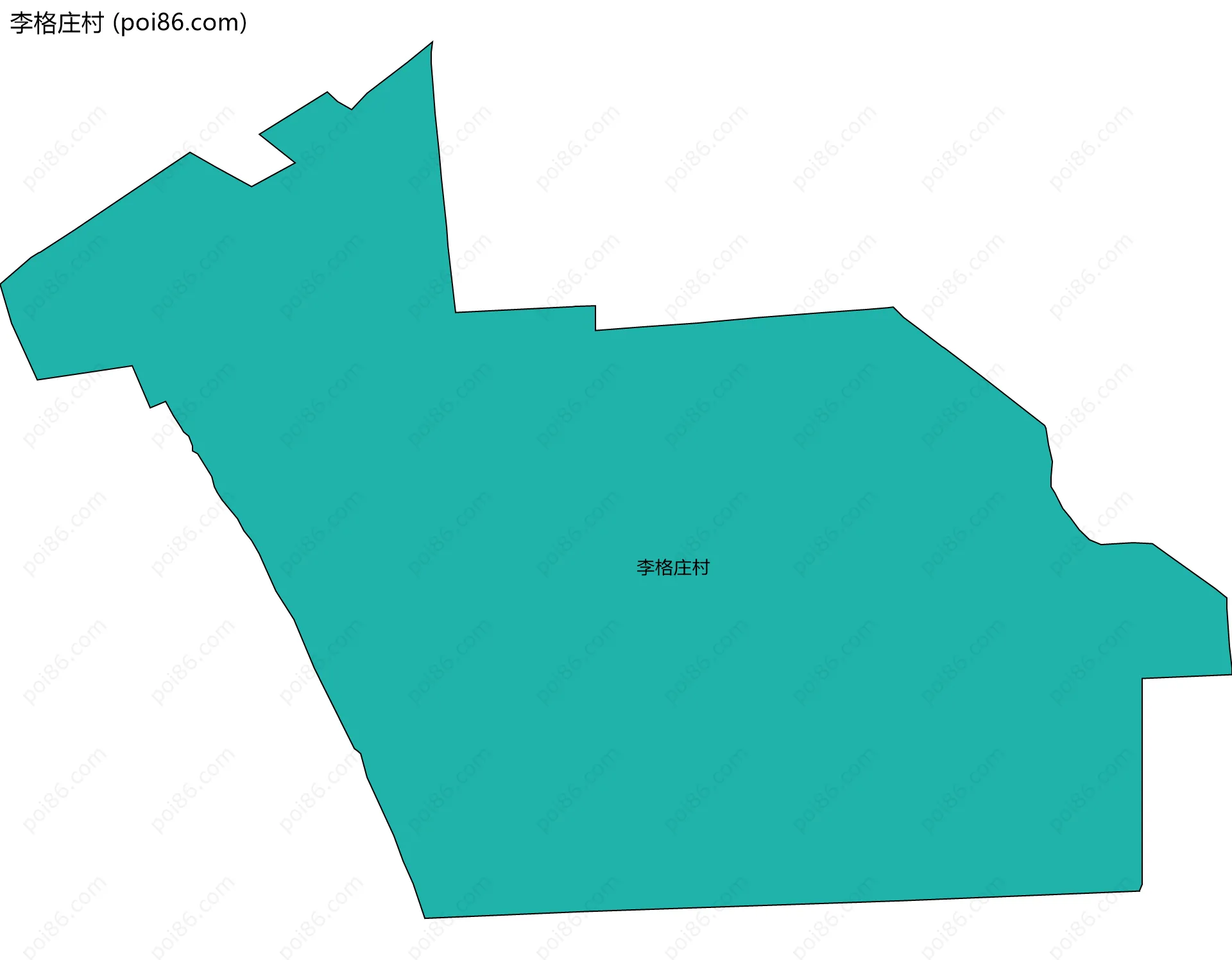 李格庄村边界地图