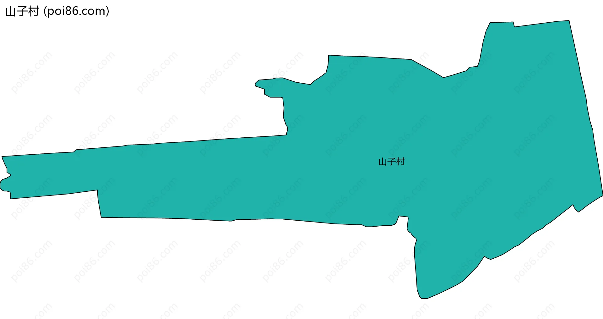 山子村边界地图