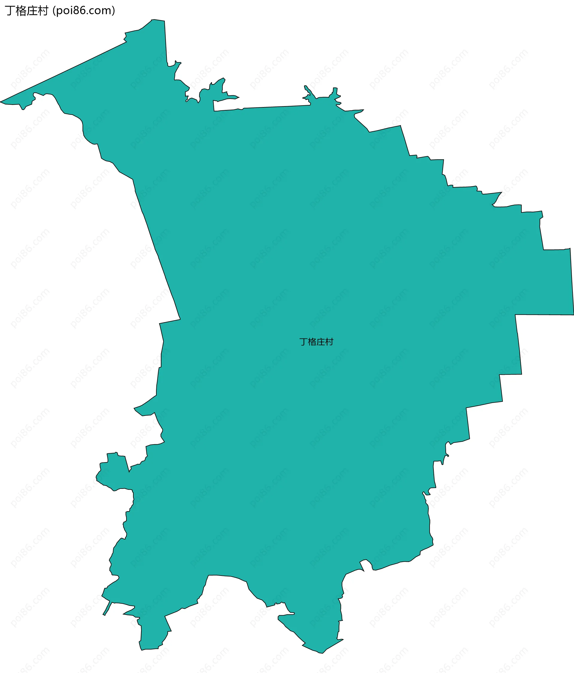 丁格庄村边界地图