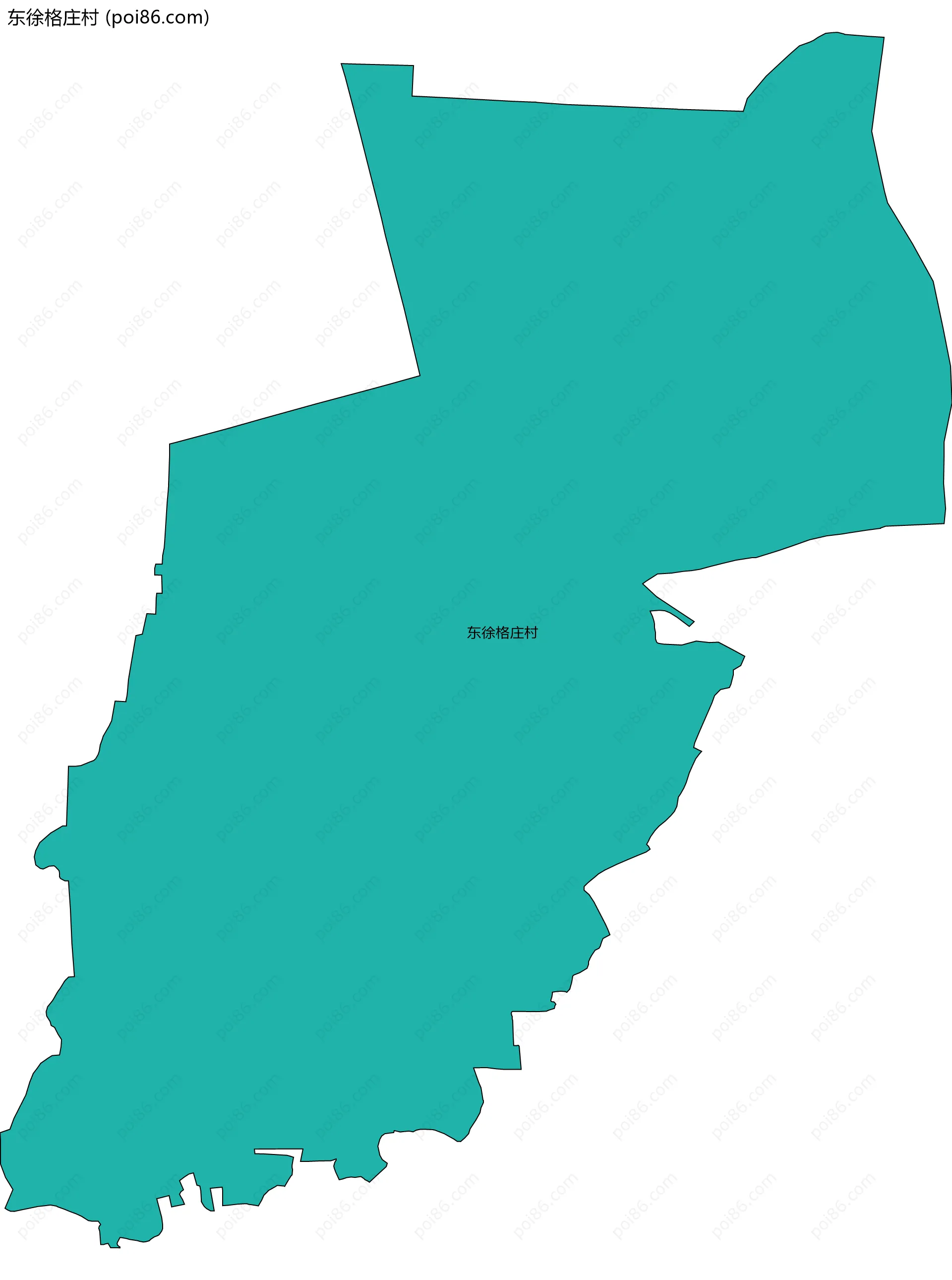 东徐格庄村边界地图